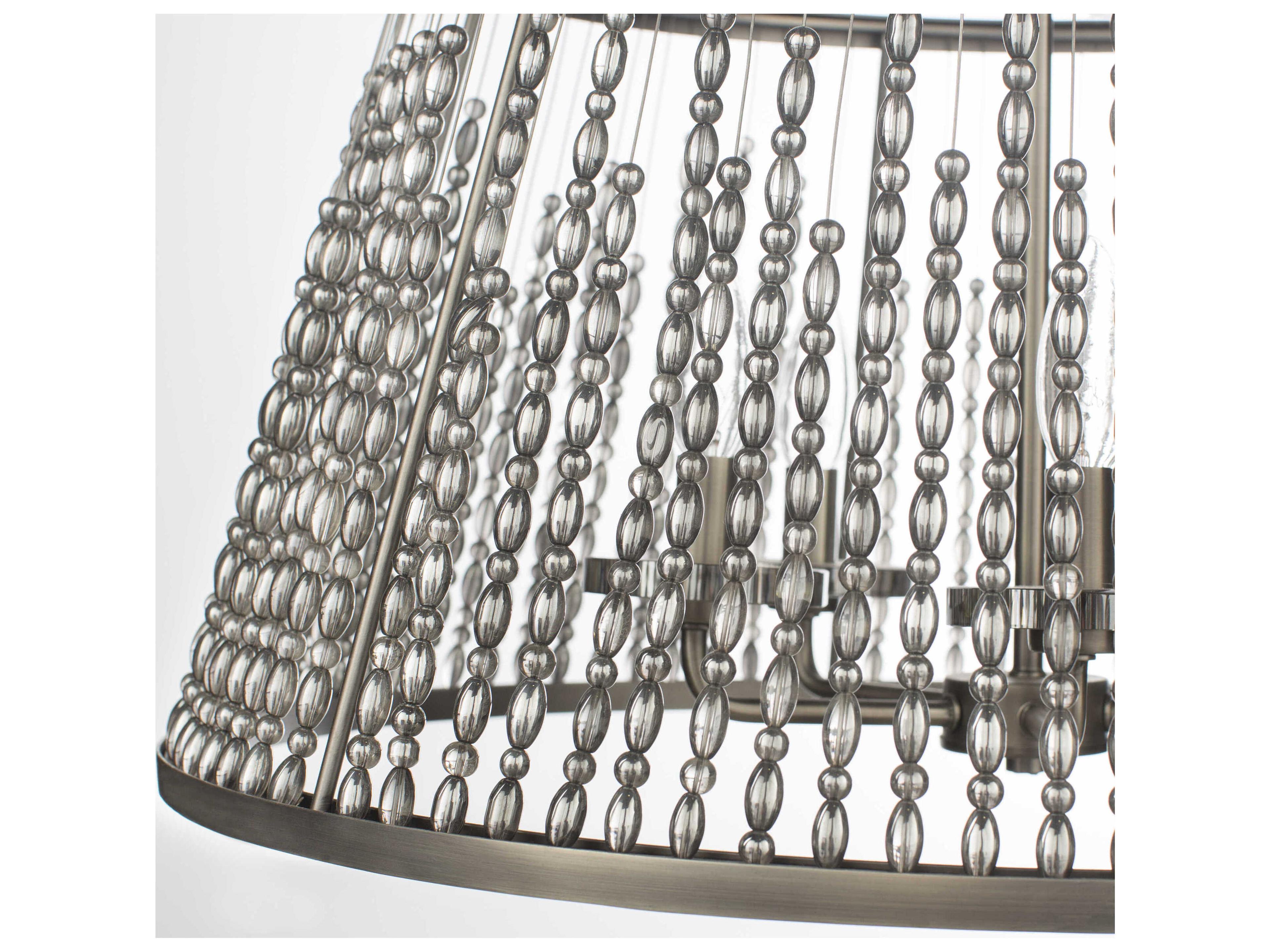 Surya Bijou 5-Light Metallic Nickel Pendant