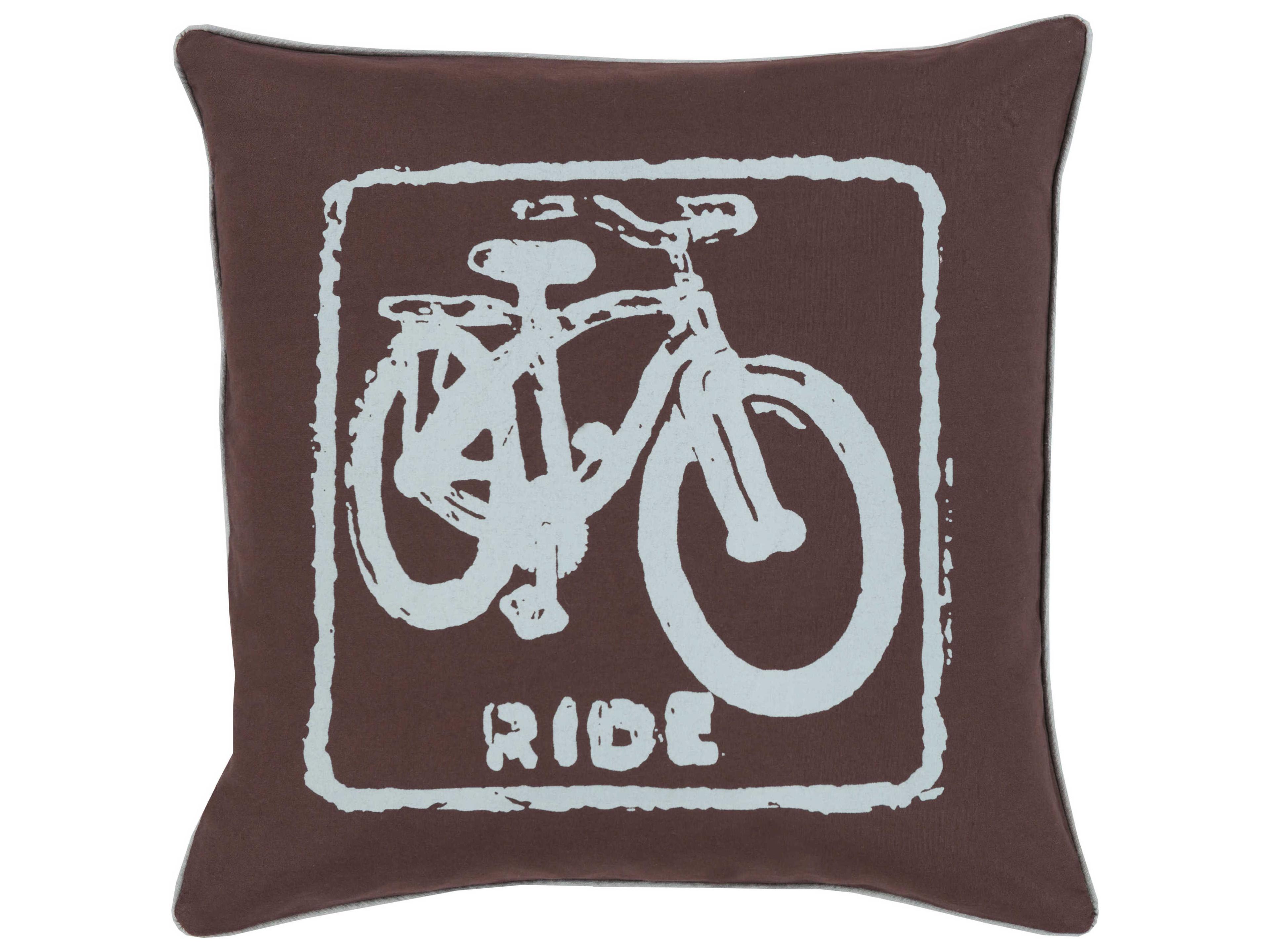 Surya Big Kid Blocks Black Pillow