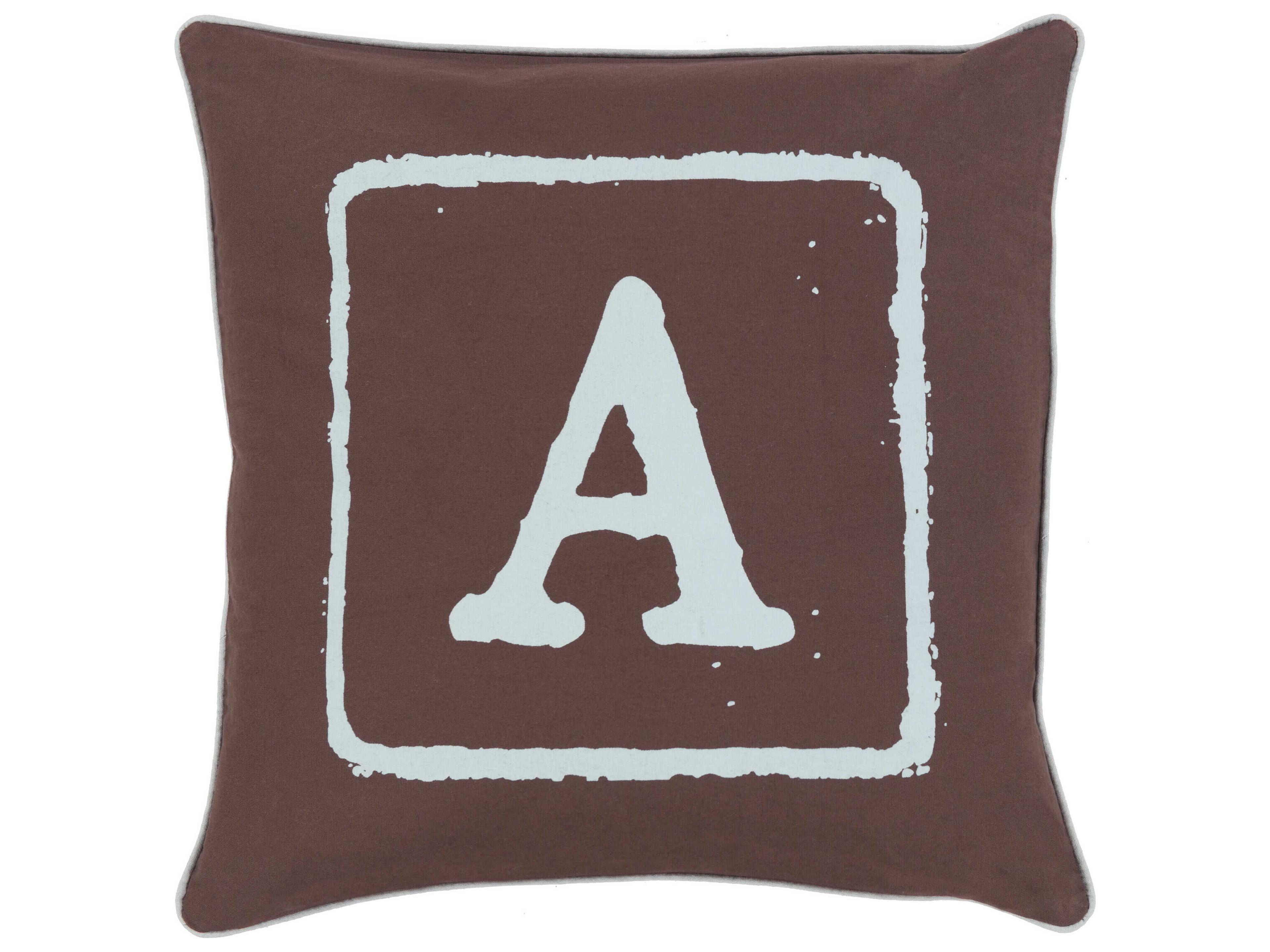 Surya Big Kid Blocks Ice Blue Pillow