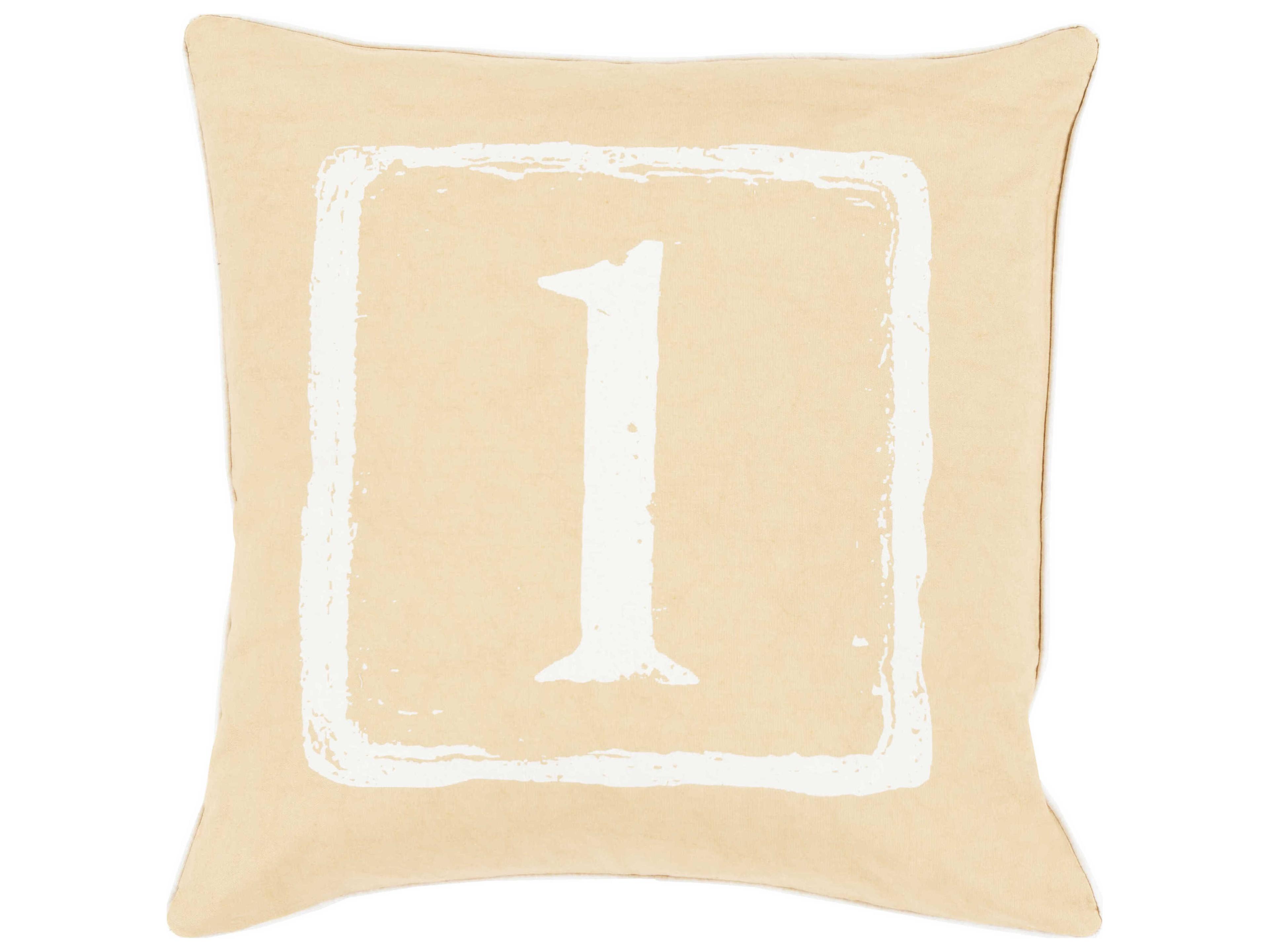 Surya Big Kid Blocks Off-White Pillow