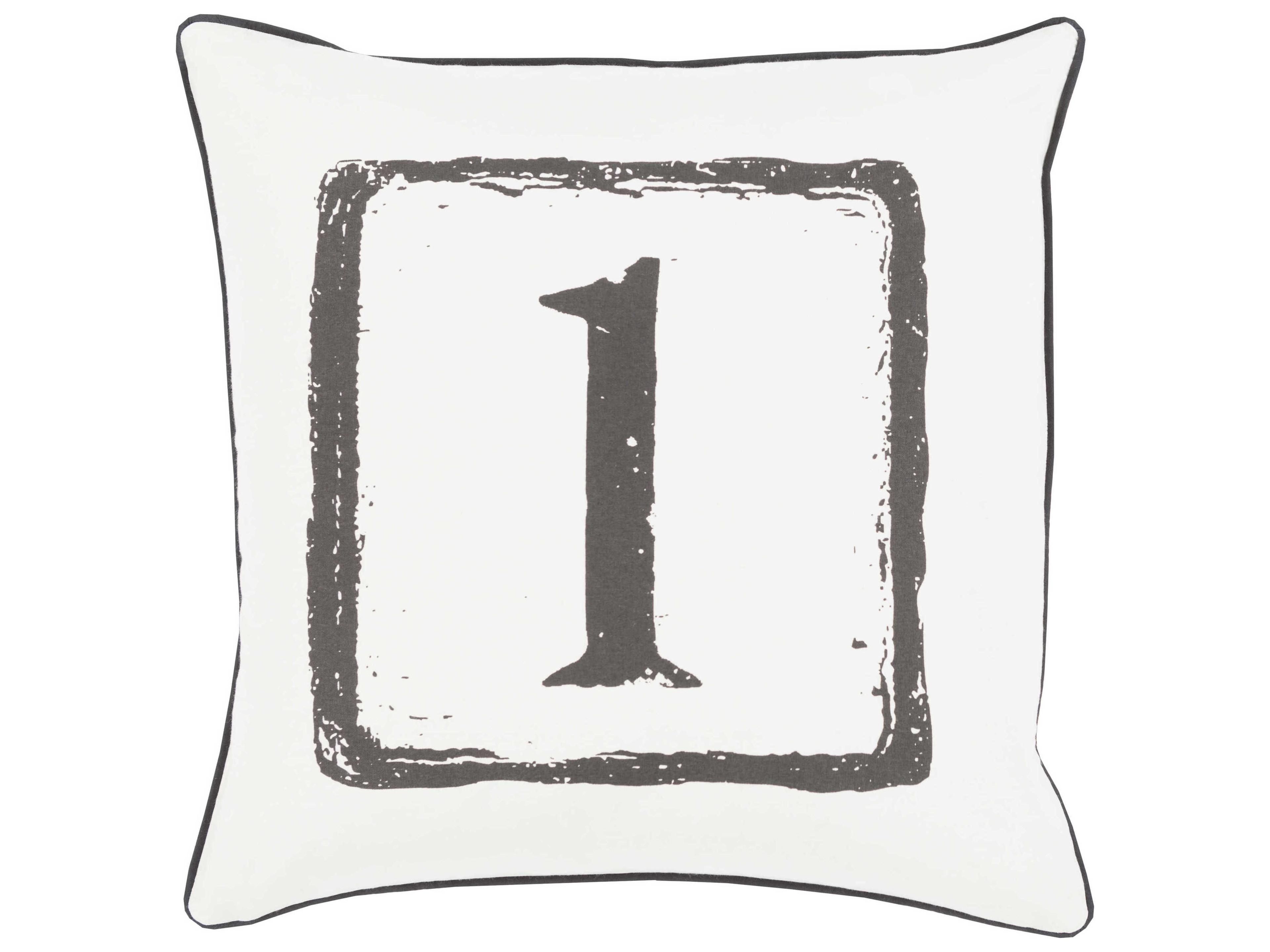 Surya Big Kid Blocks Light Gray Pillow