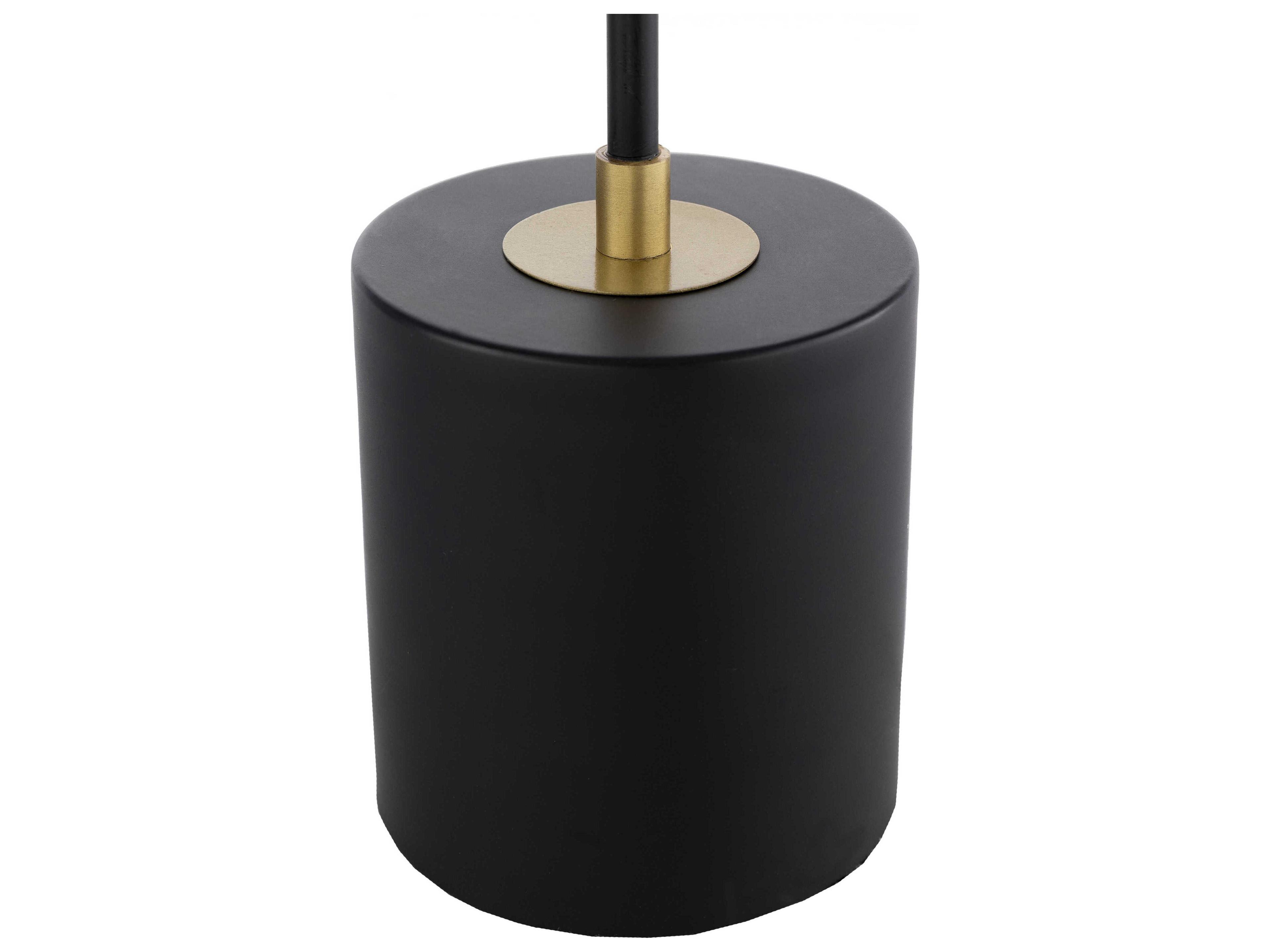 Surya Boomer Metallic Brass Black Metal Desk Lamp