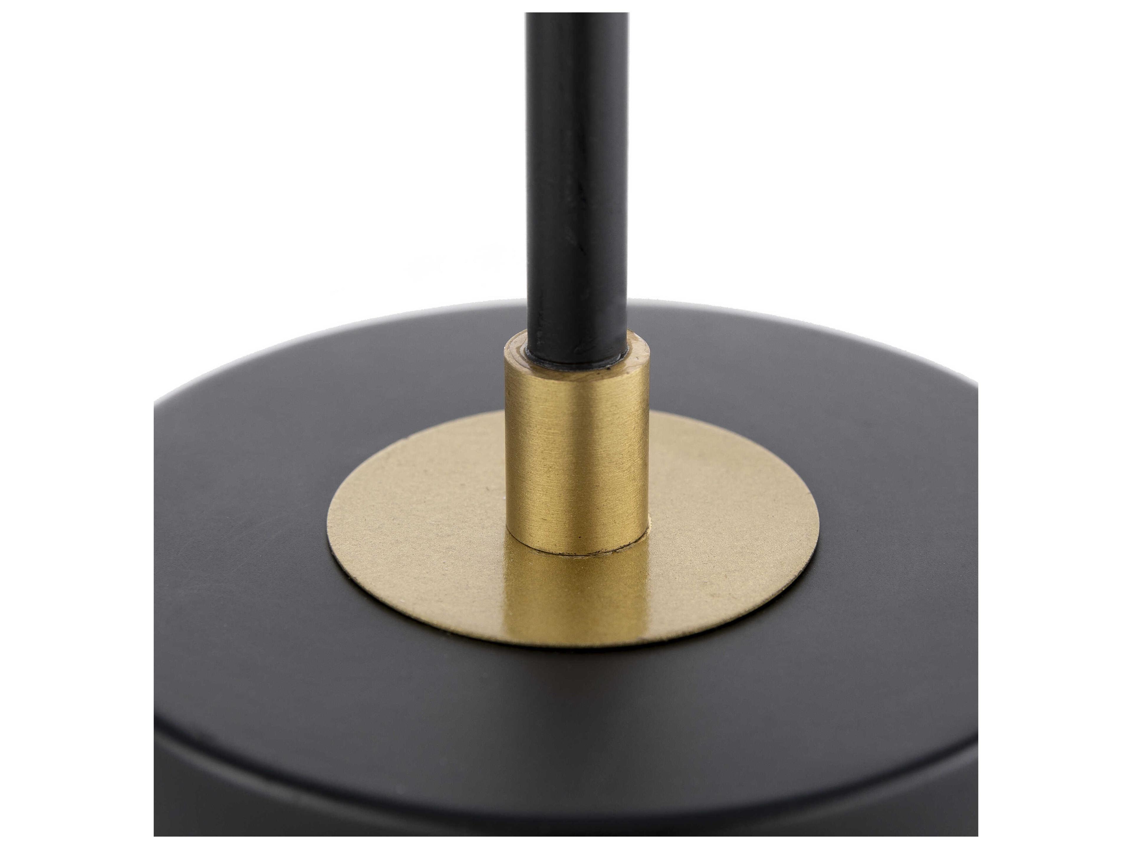 Surya Boomer Metallic Brass Black Metal Desk Lamp