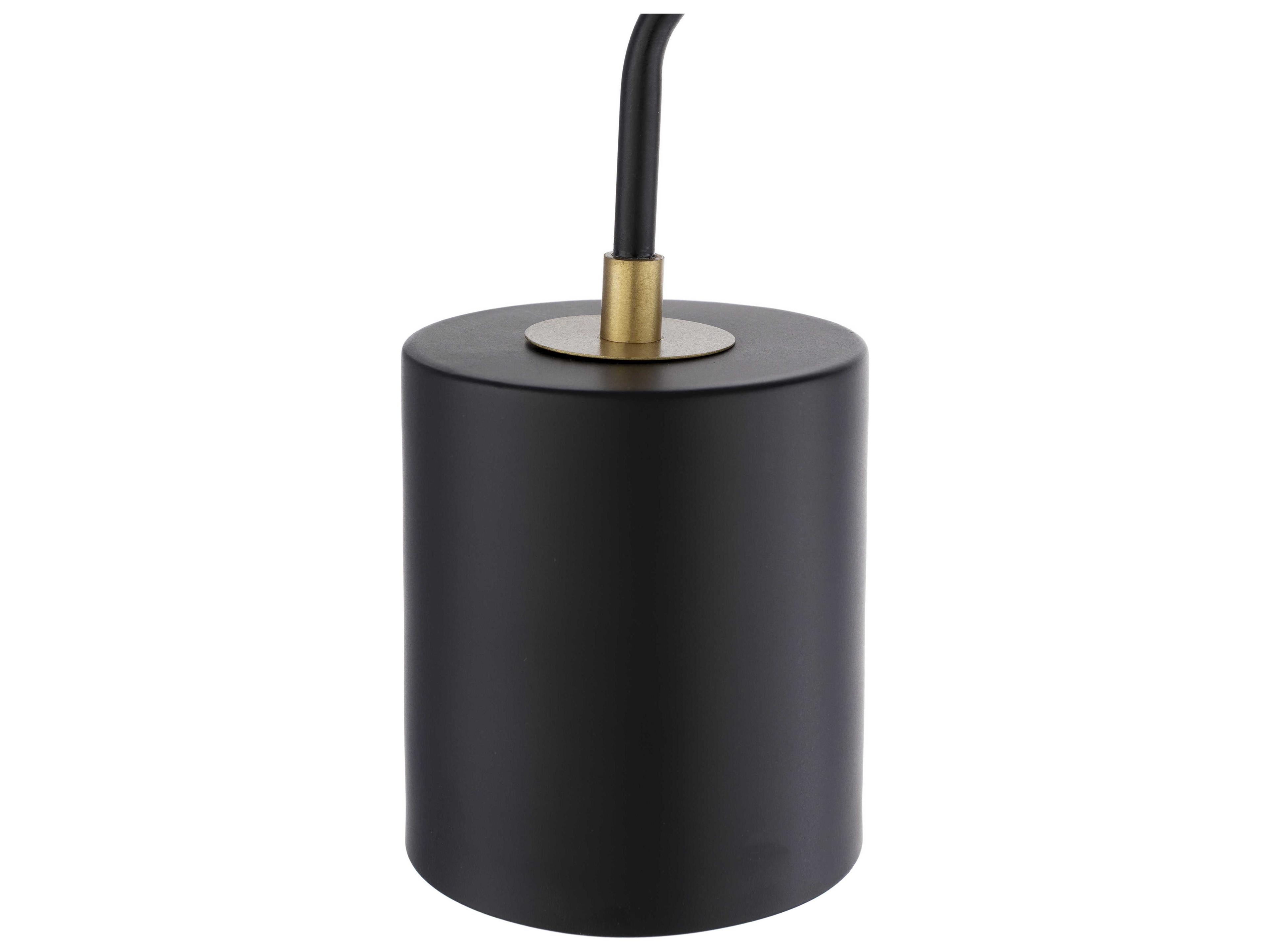 Surya Boomer Metallic Brass Black Metal Desk Lamp