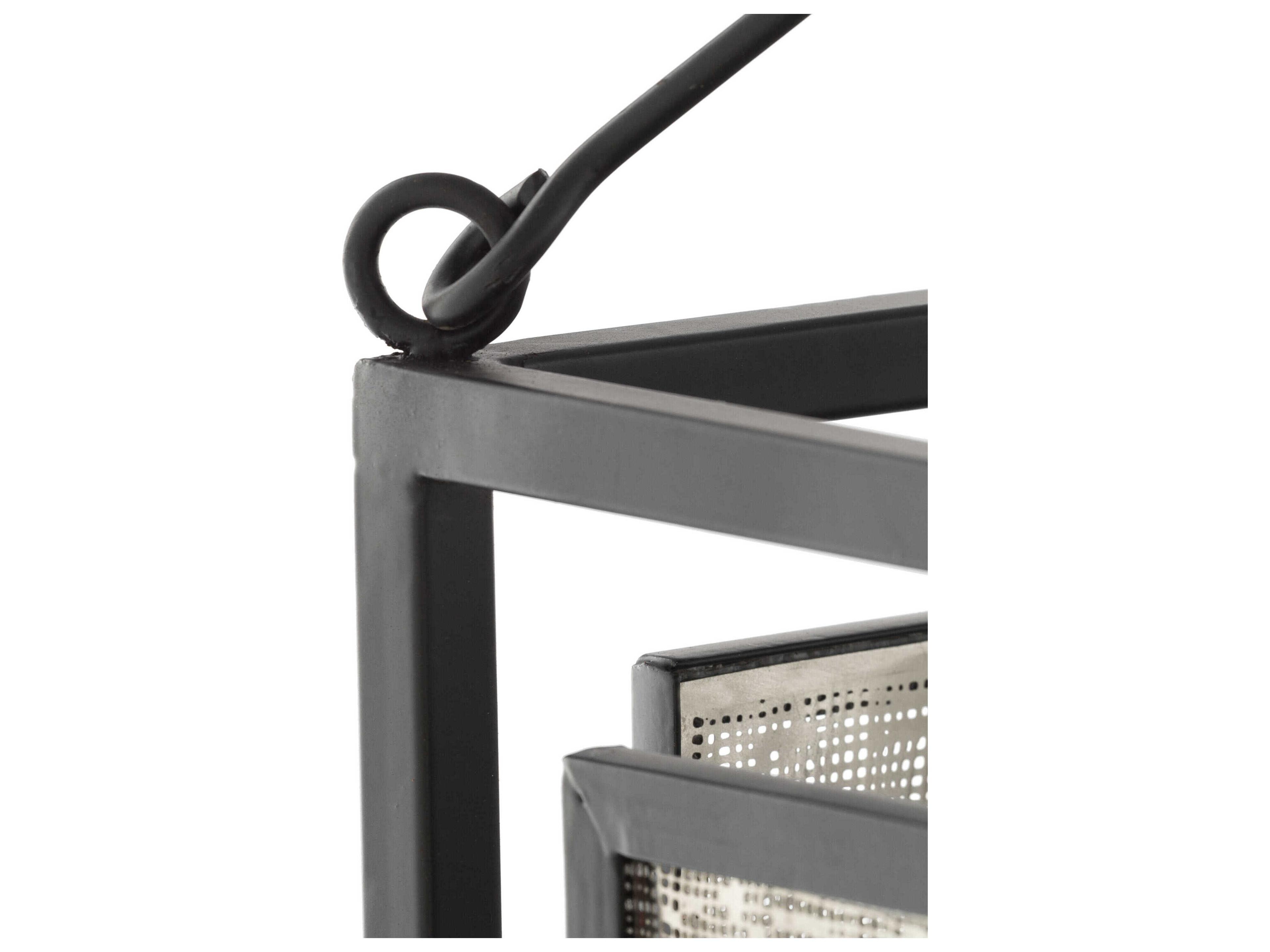 Surya Brynlee 4-Light Black Silver Pendant