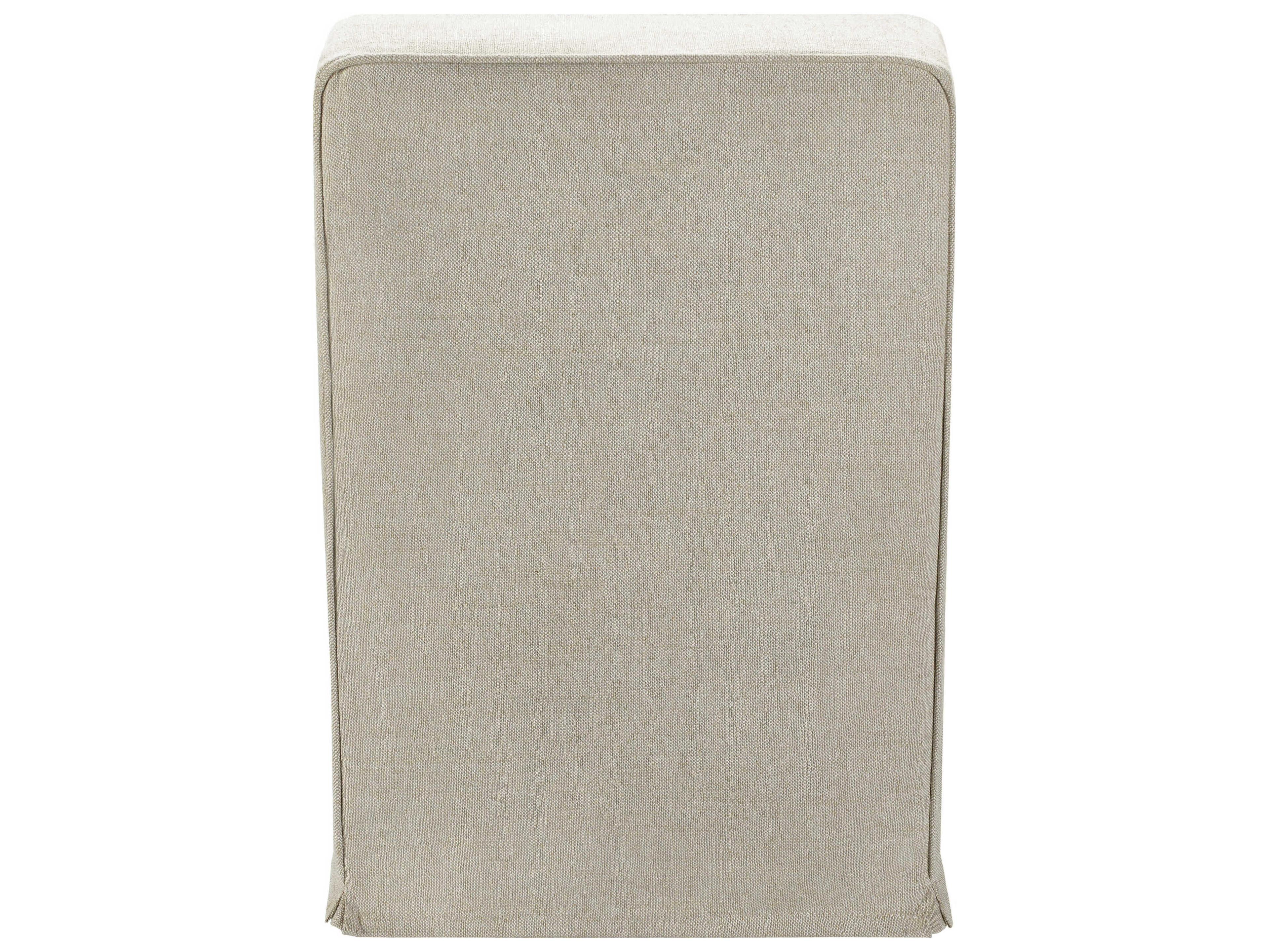 Surya Bonner Pine Wood Beige Upholstered Armless Dining Chair Set of 2