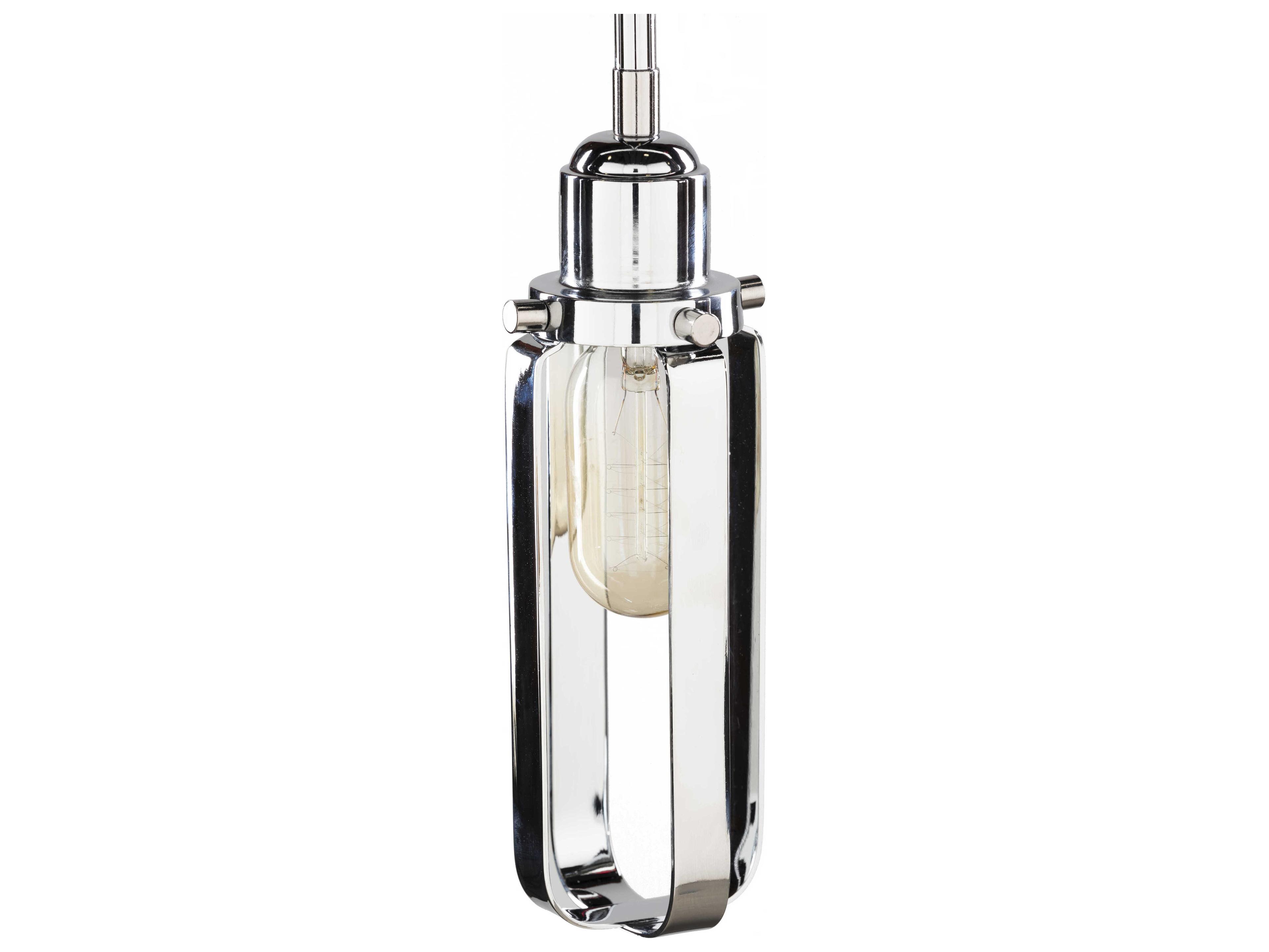 Surya Barney 1-Light Metallic Nickel Cylinder Mini Pendant