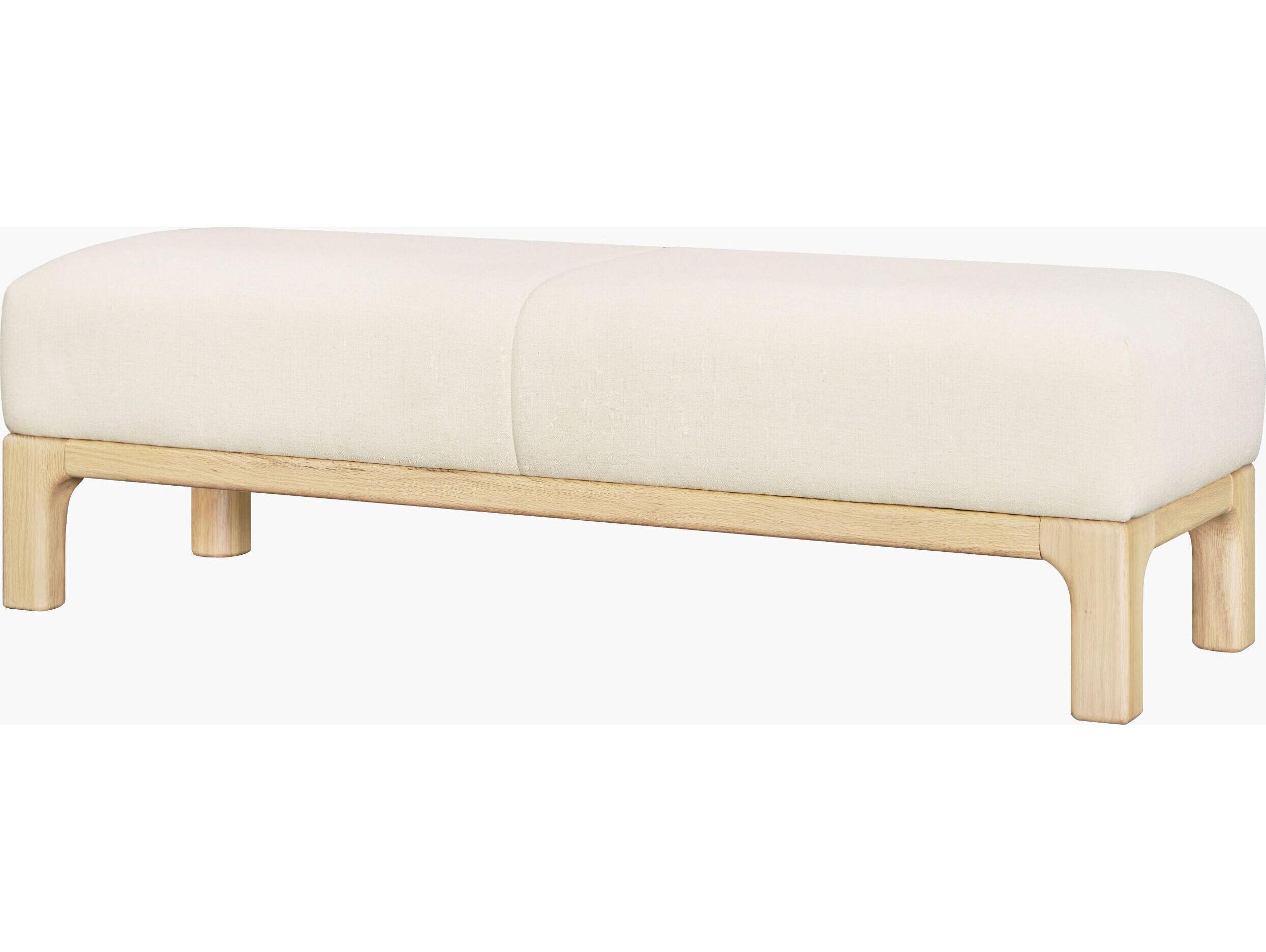 Surya Becki Owens Bradly Beige Upholstered Accent Bench