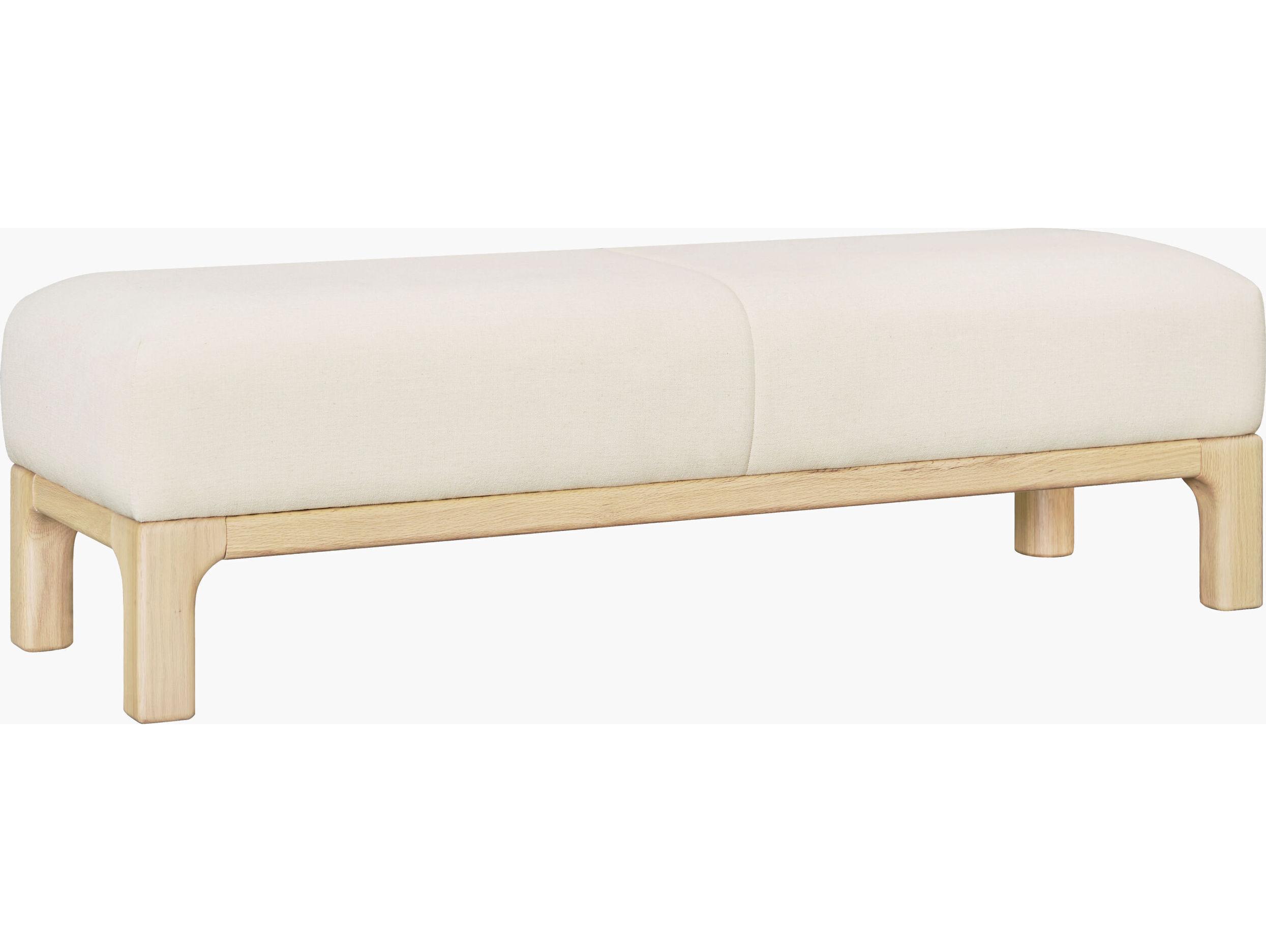 Surya Becki Owens Bradly Beige Upholstered Accent Bench