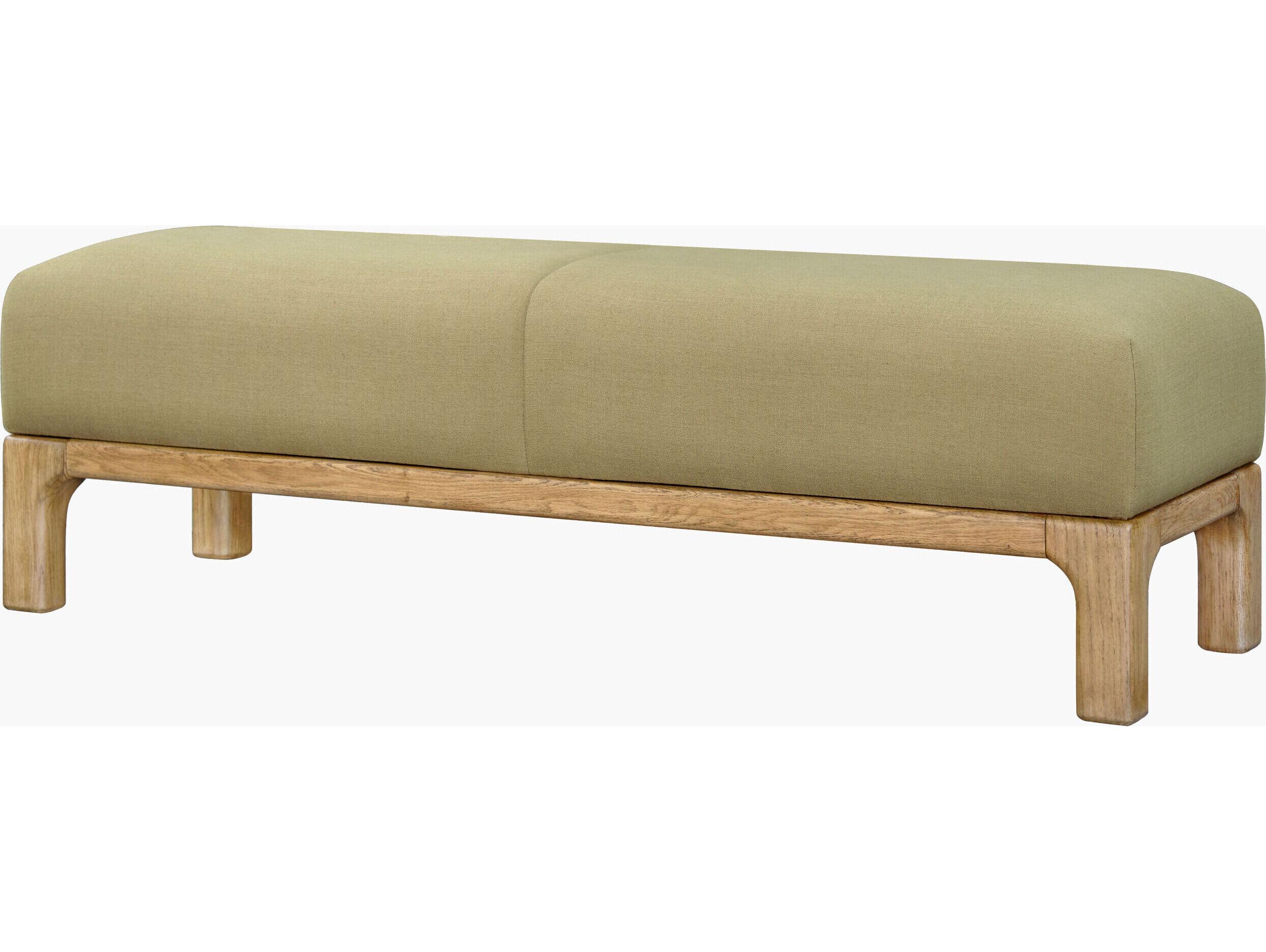 Surya Becki Owens Bradly Olive Green Upholstered Accent Bench