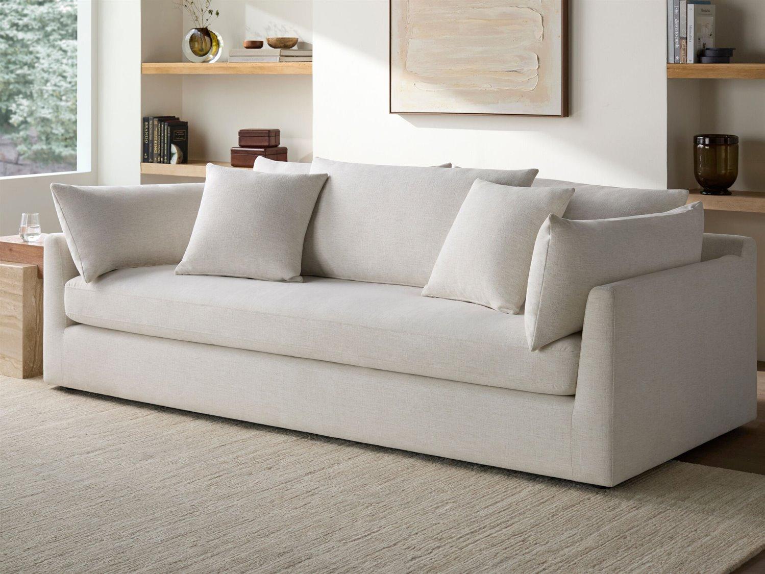 Surya Becki Owens Capitola Black White Upholstered Sofa