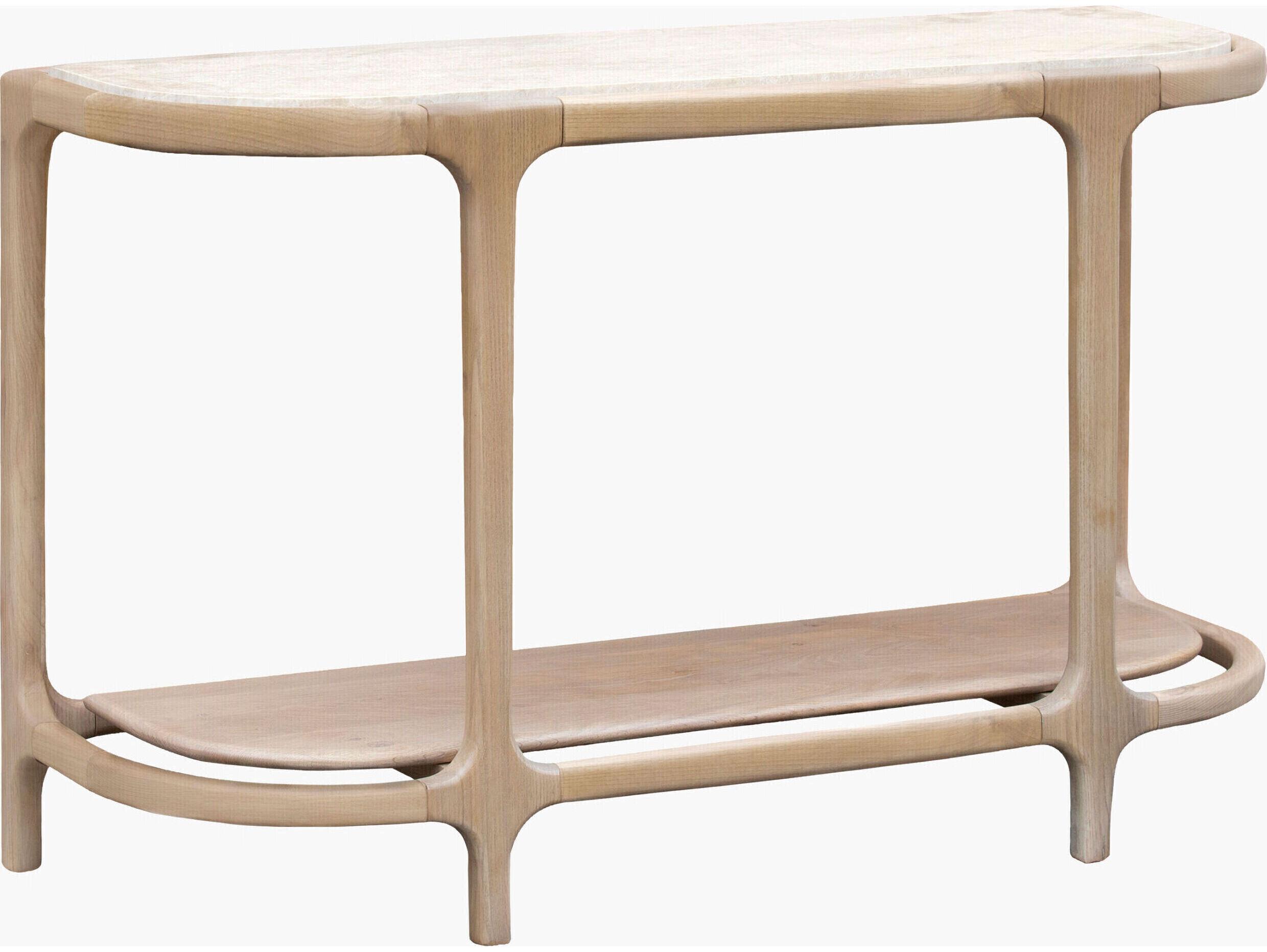 Surya Becki Owens Eve Marble Beige Console Table