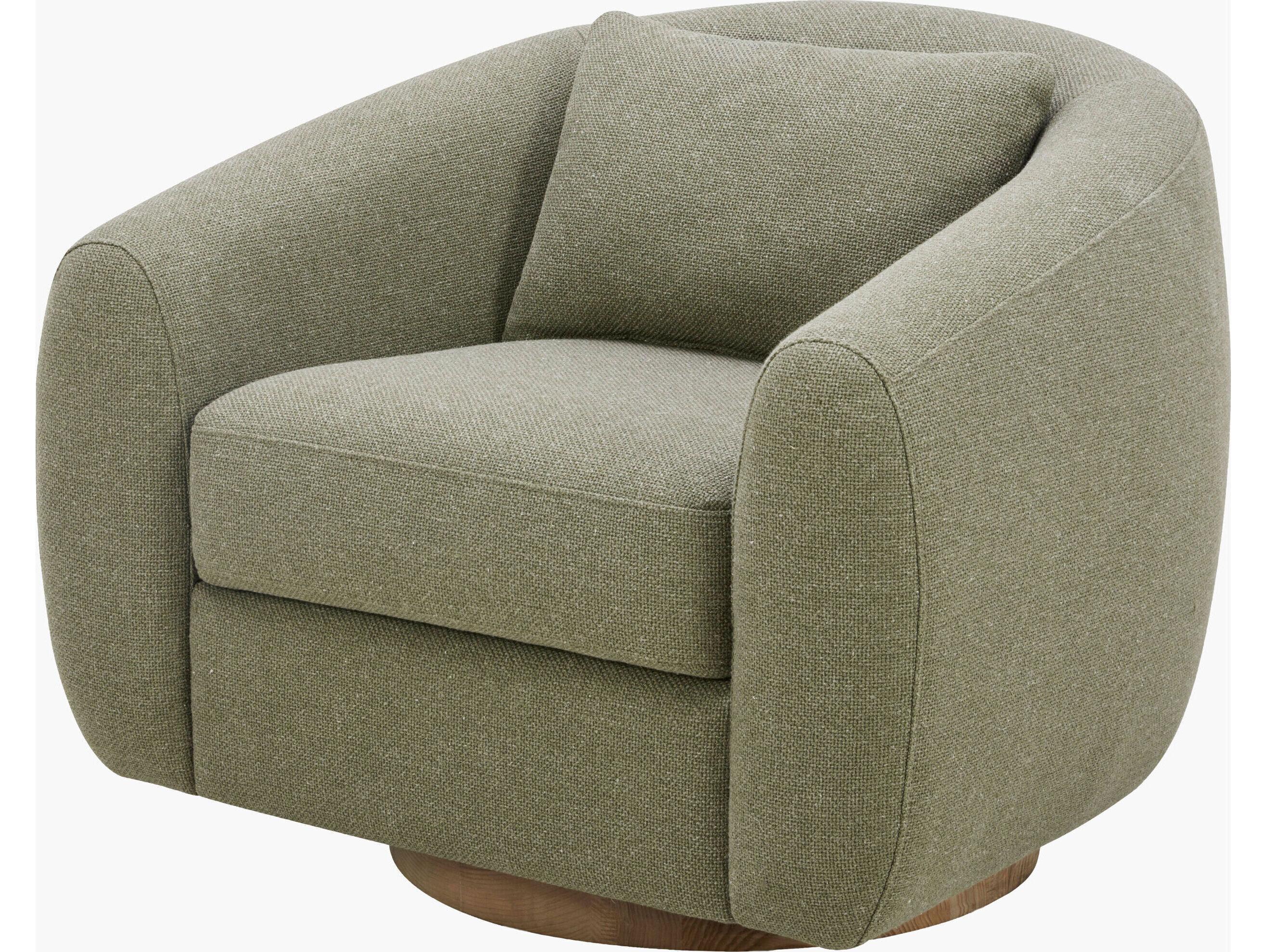 Surya Becki Owens Loma Swivel Green Accent Chair