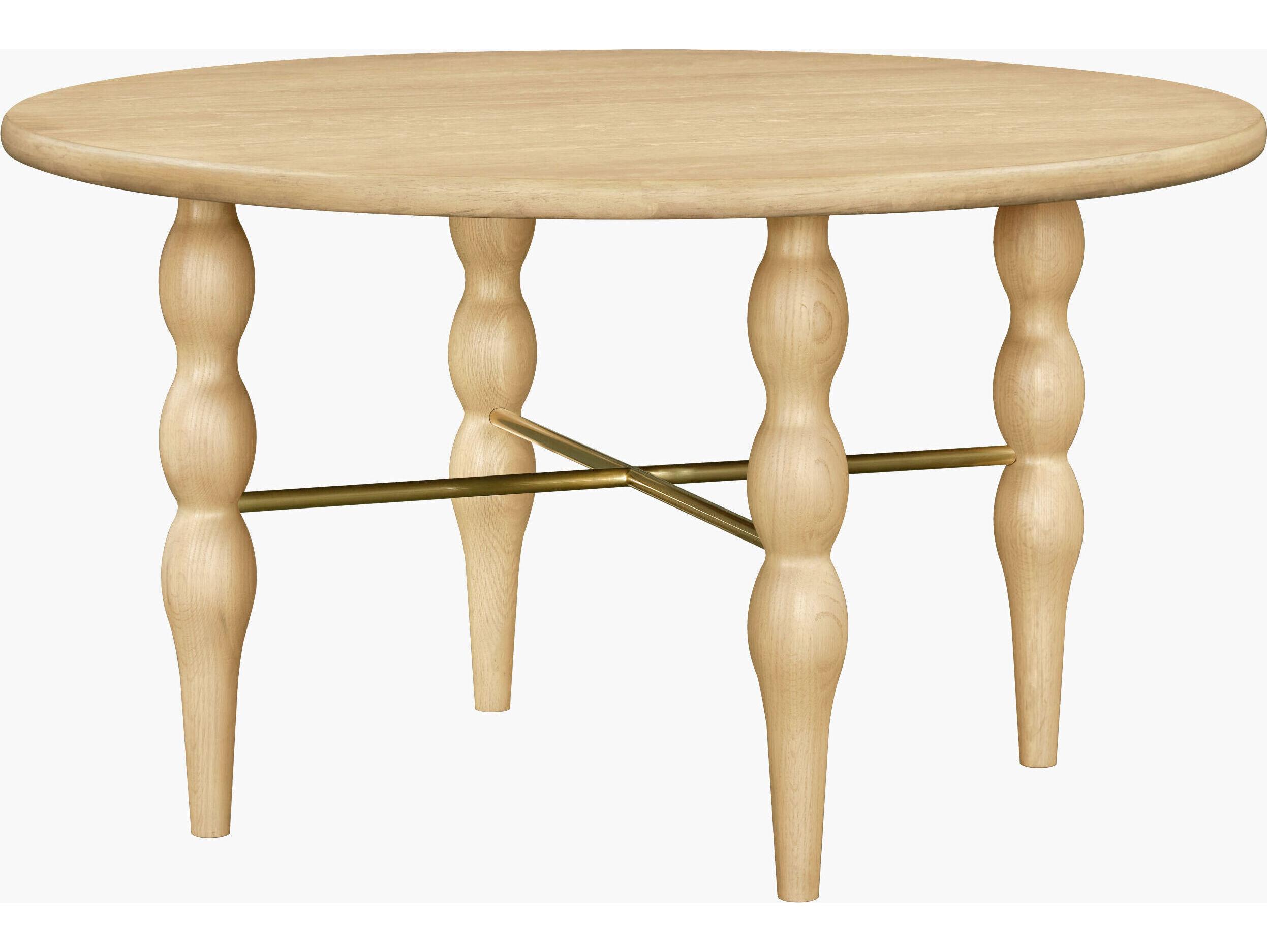 Surya Macie Round Wood Brown Dining Table