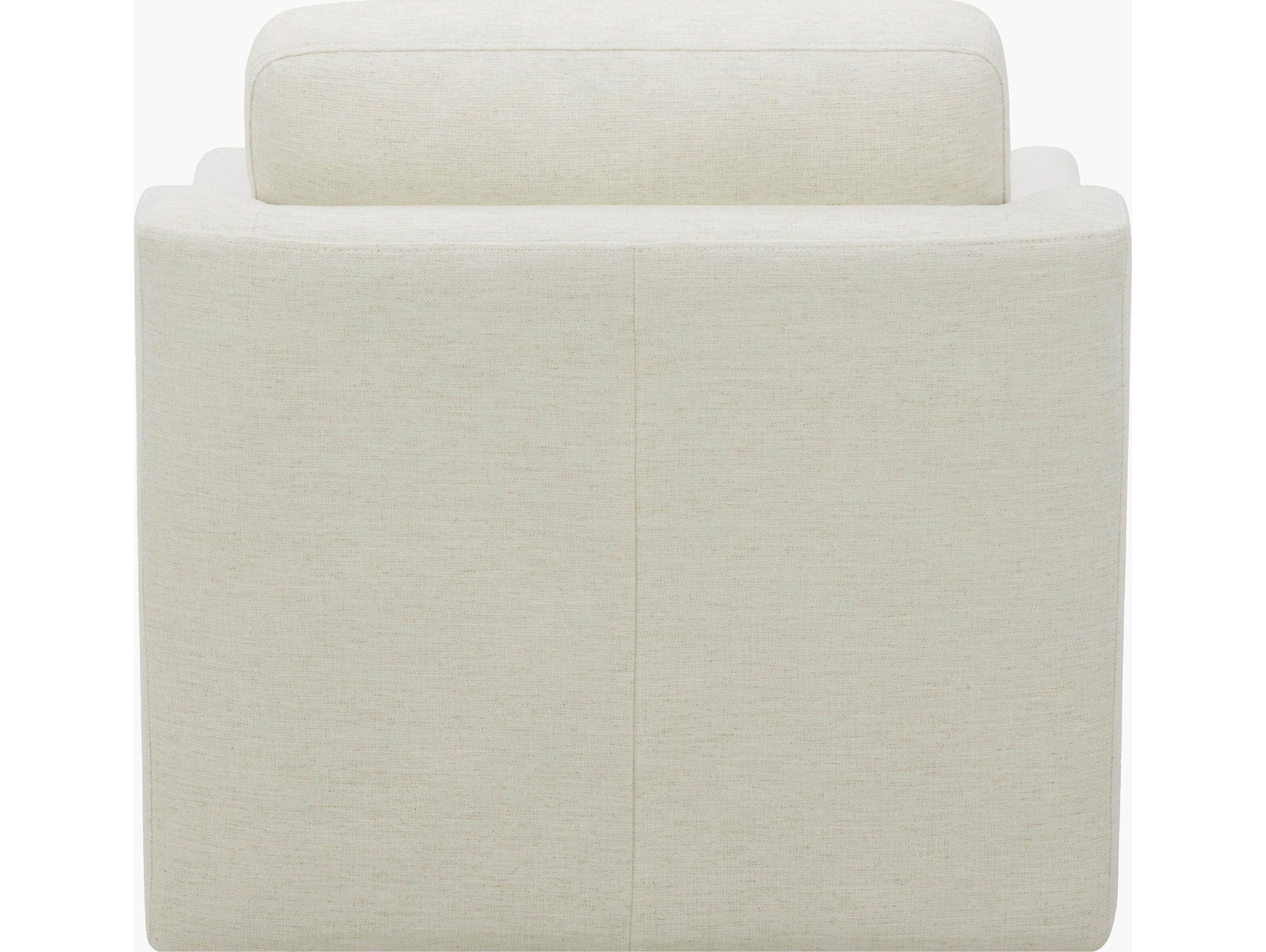 Surya Pismo Swivel White Accent Chair