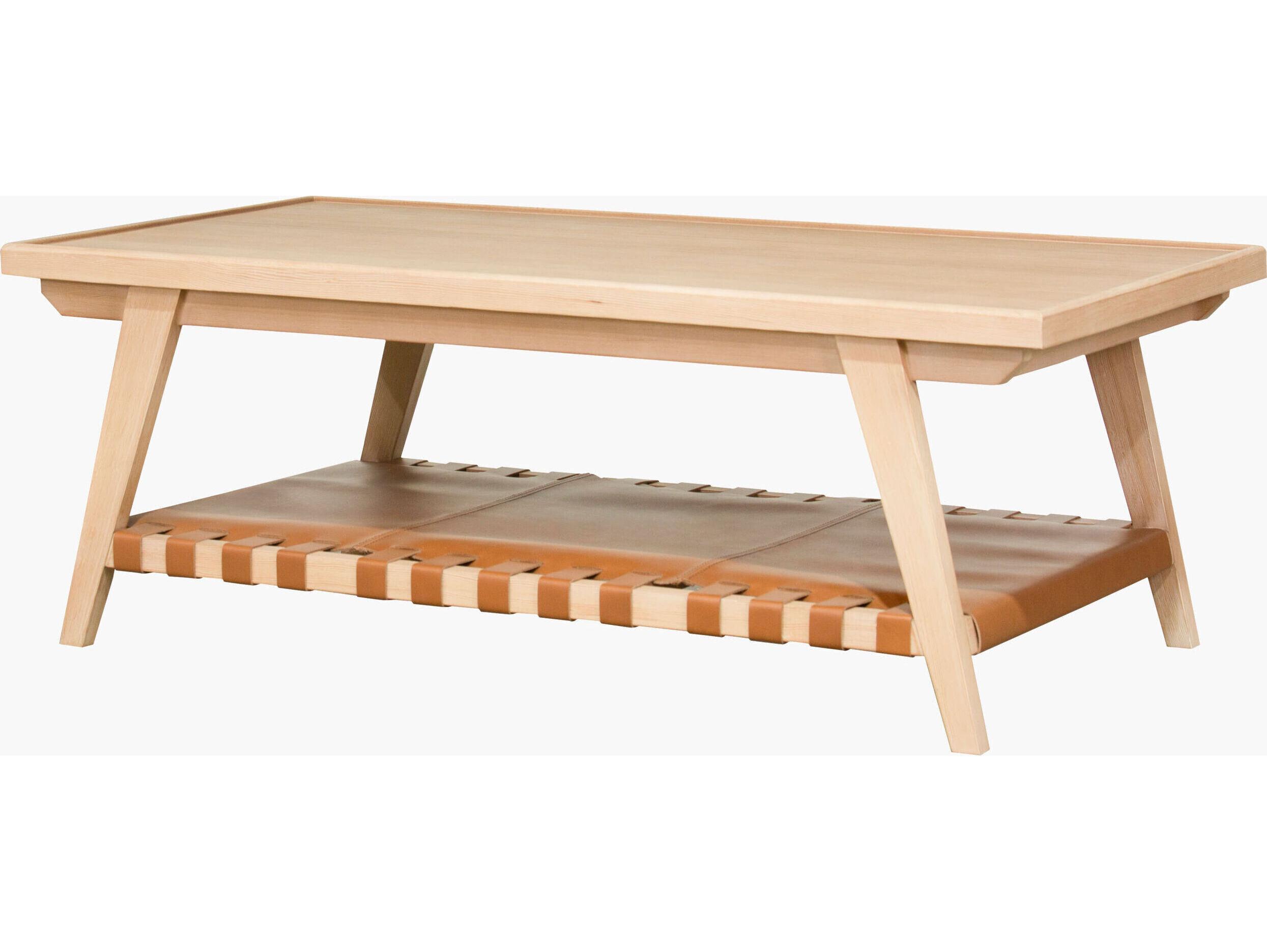 Surya Becki Owens Taft Rectangular Wood Beige Brown Coffee Table