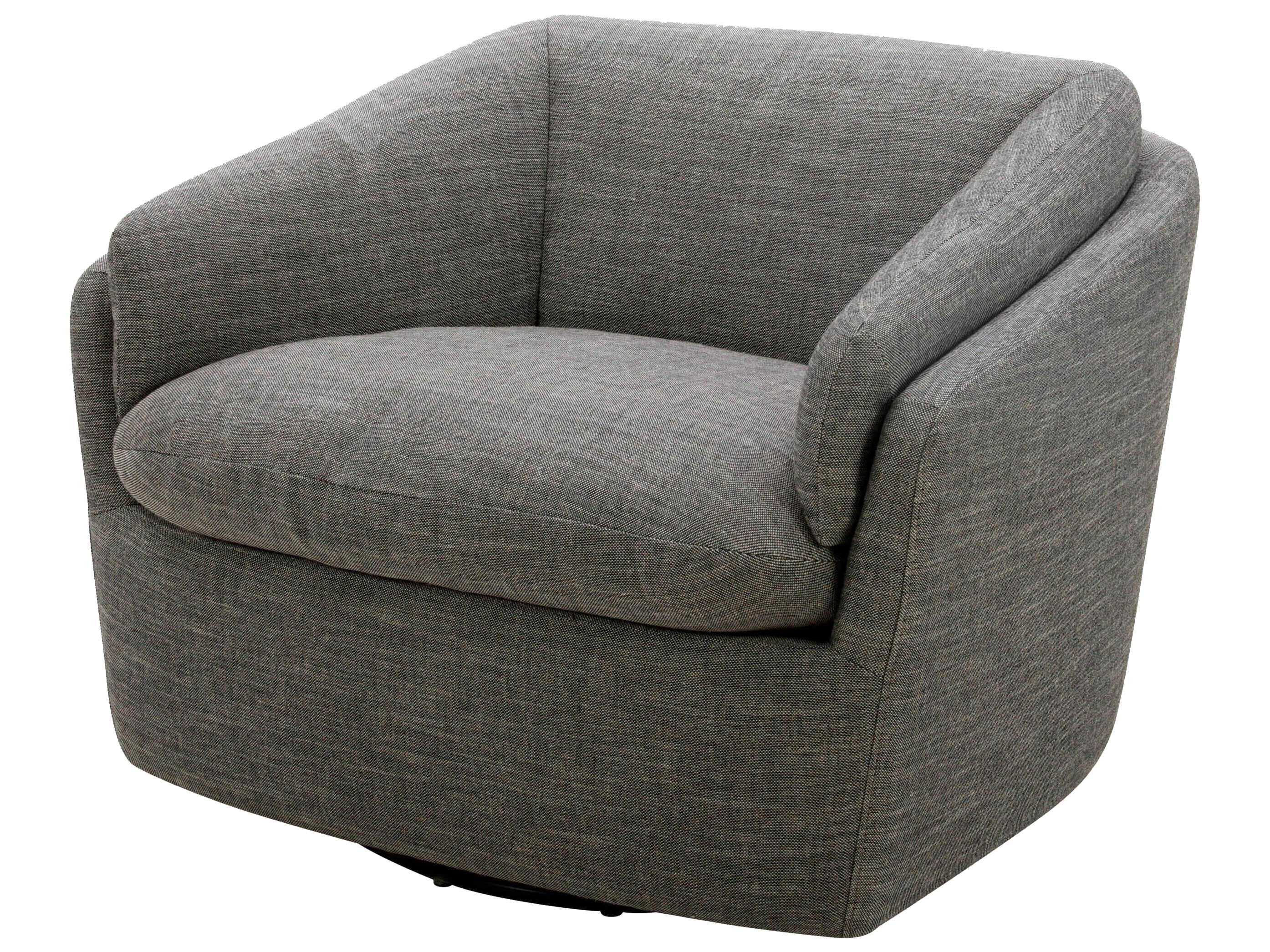 Surya Torrey Swivel Gray Accent Chair