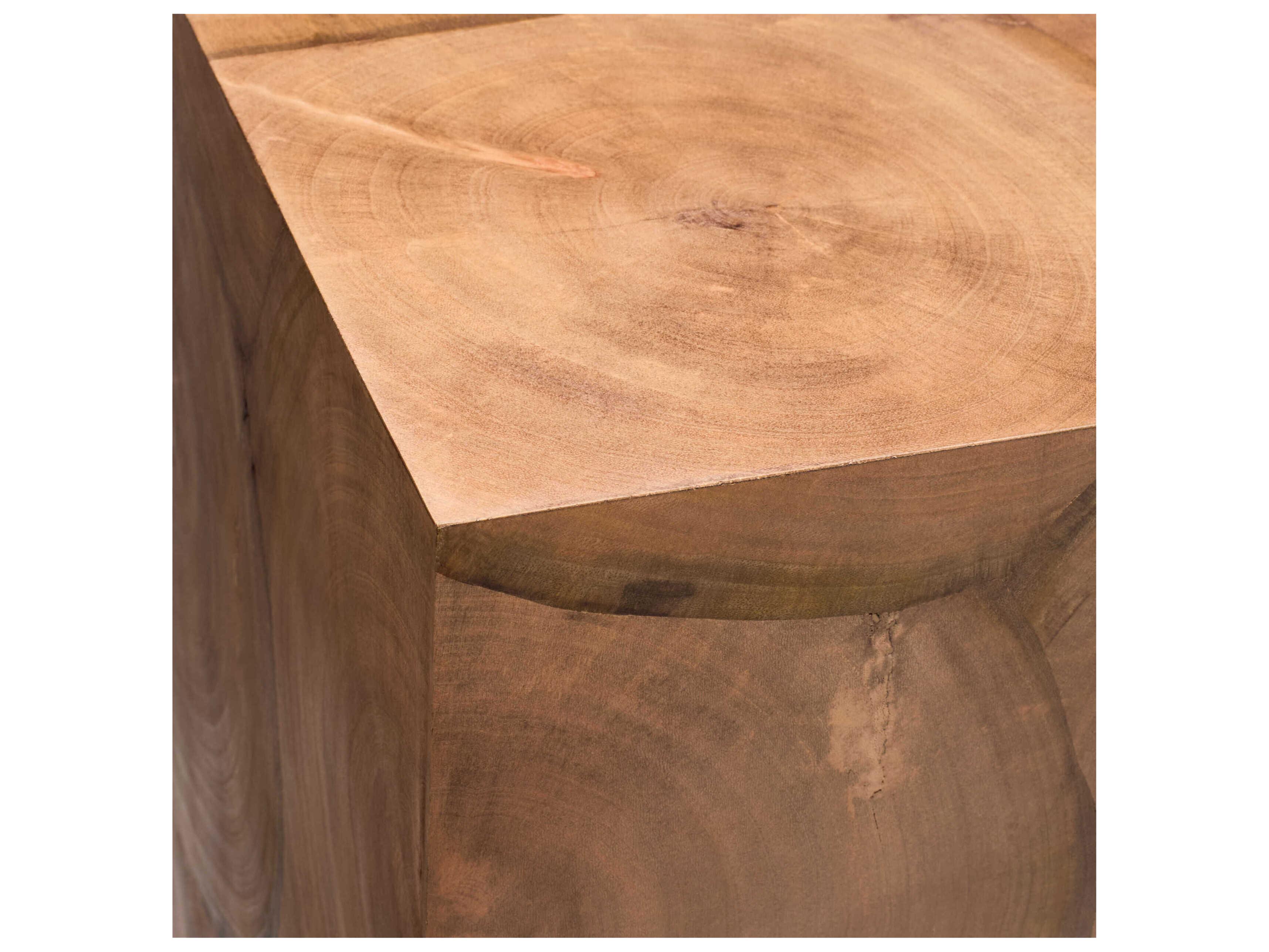 Surya Brax Square Wood Brown End Table