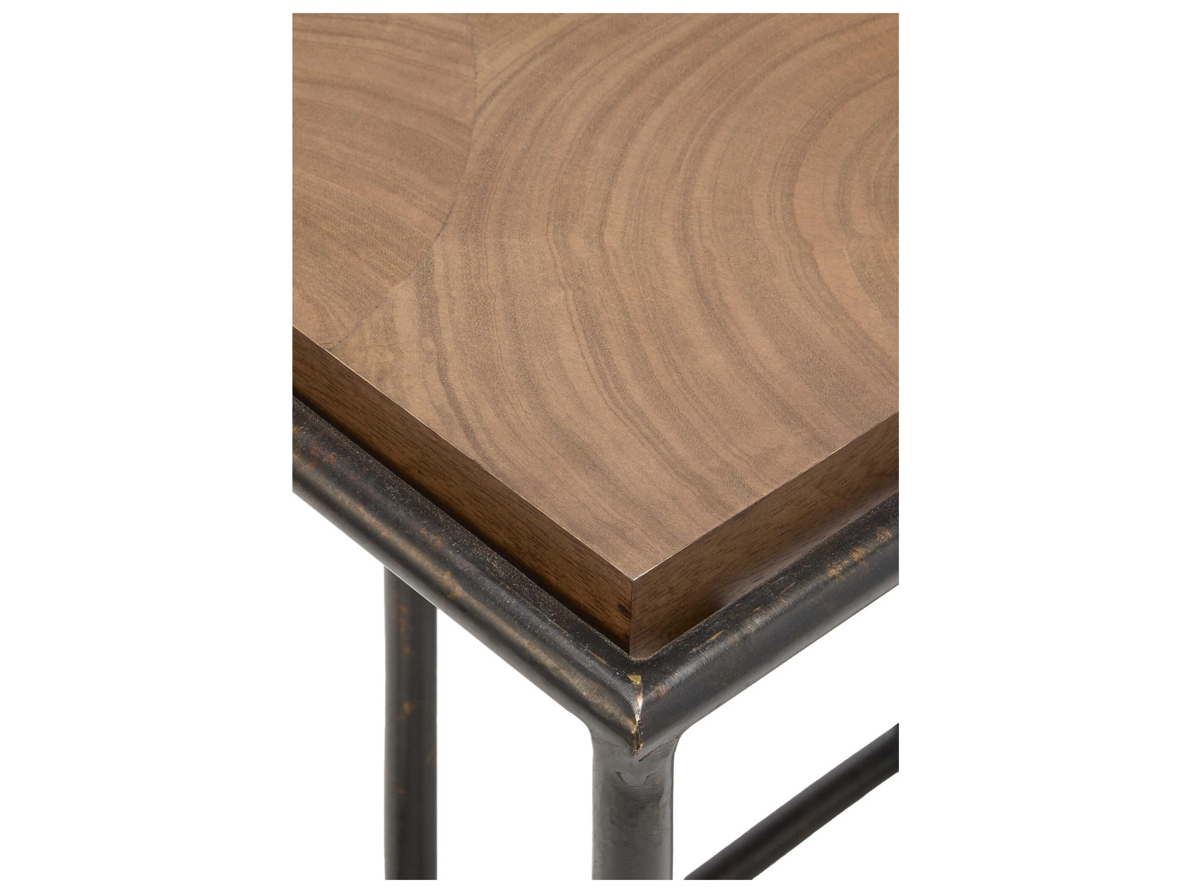 Surya Brax Rectangular Wood Brown Black Coffee Table