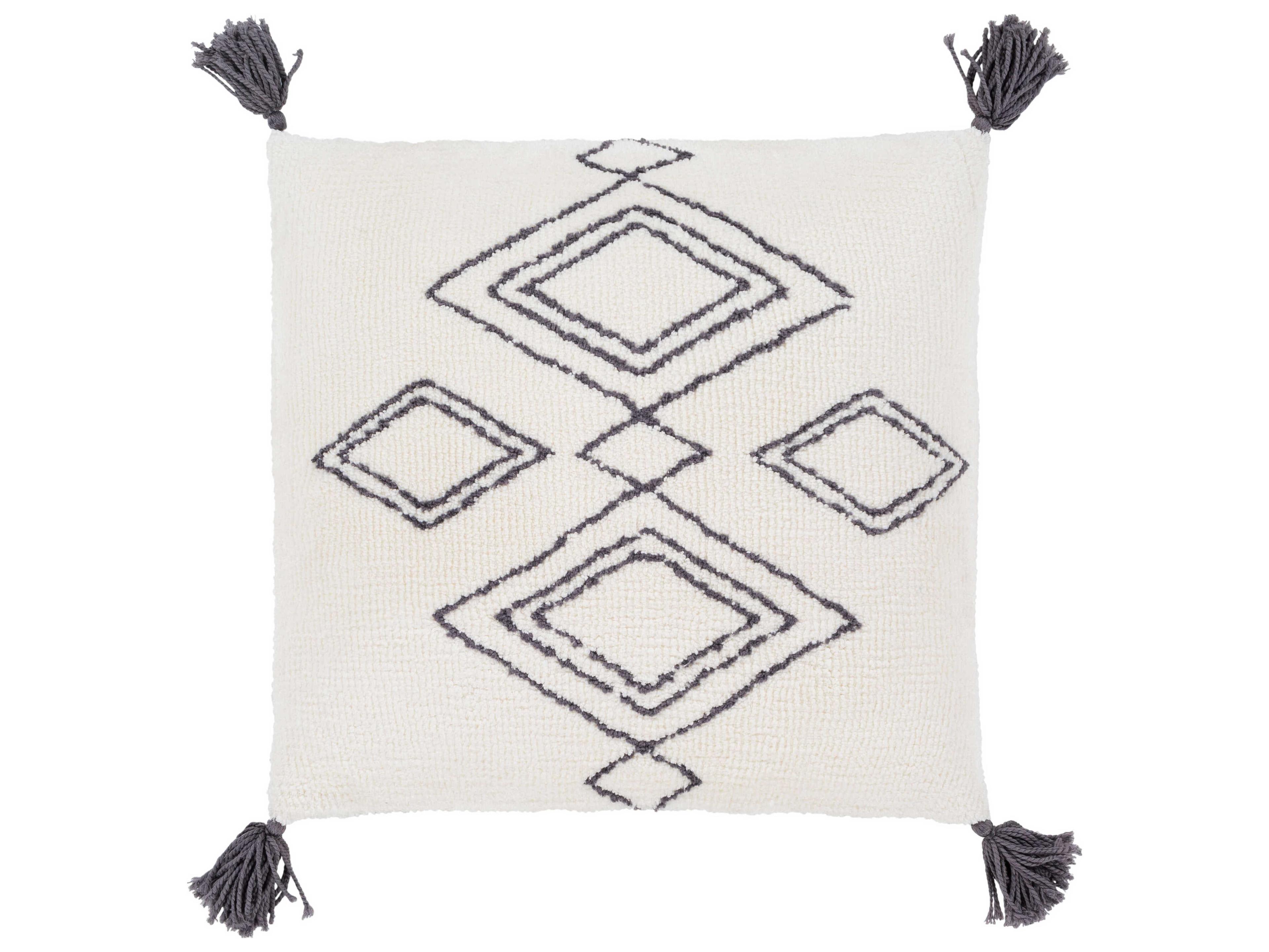 Surya Braith Cream / Charcoal Pillow