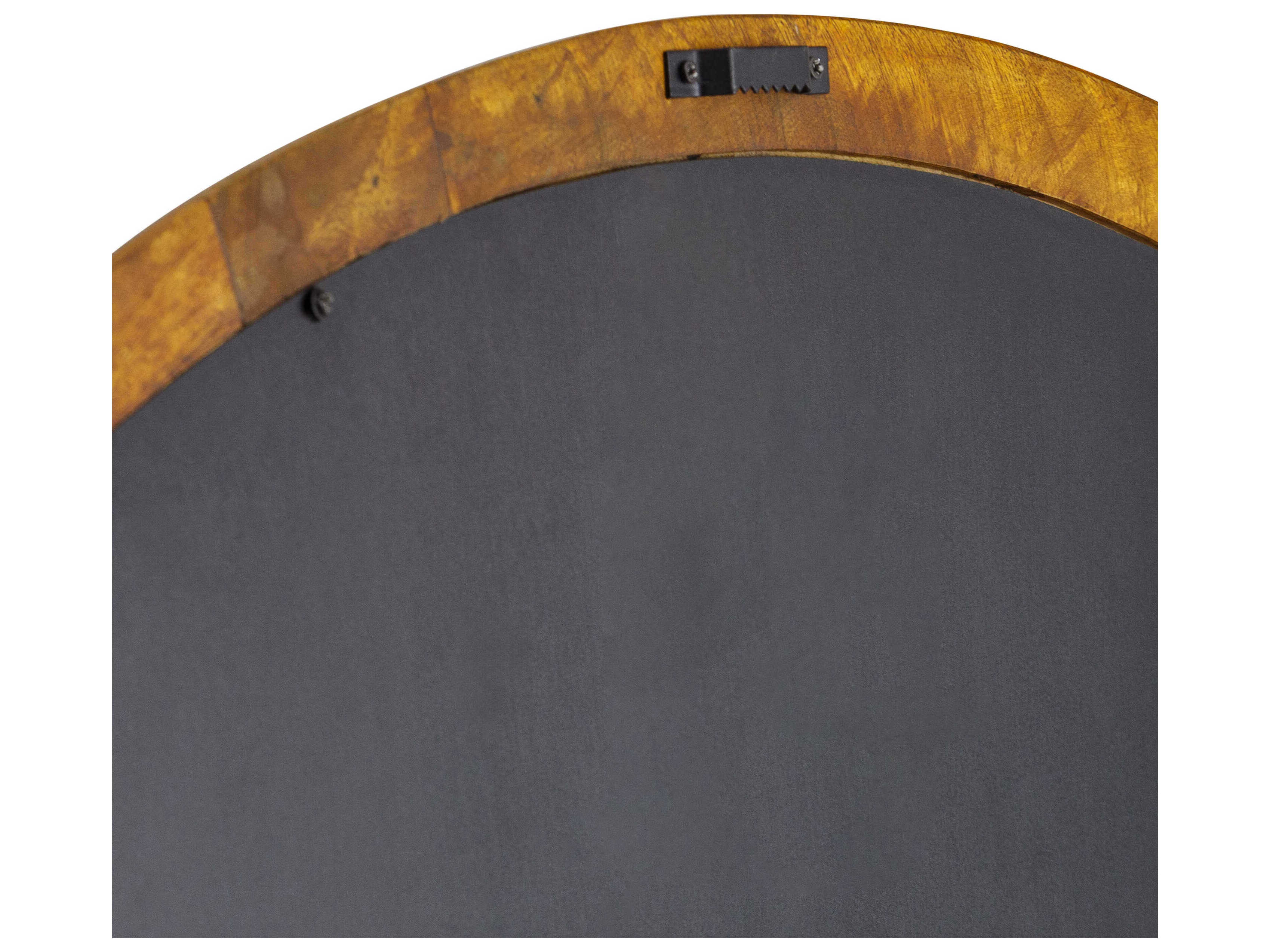 Surya Brisbane Brown Round Wall Mirror