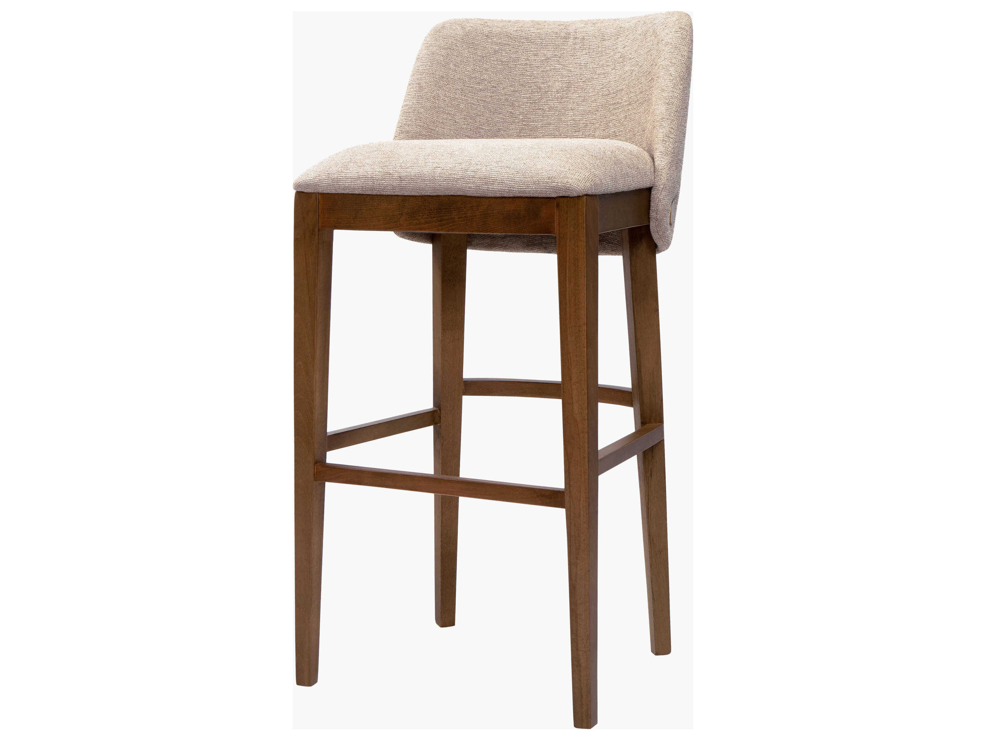 Surya Brooke Wheat Upholstered Beech Wood Bar Stool
