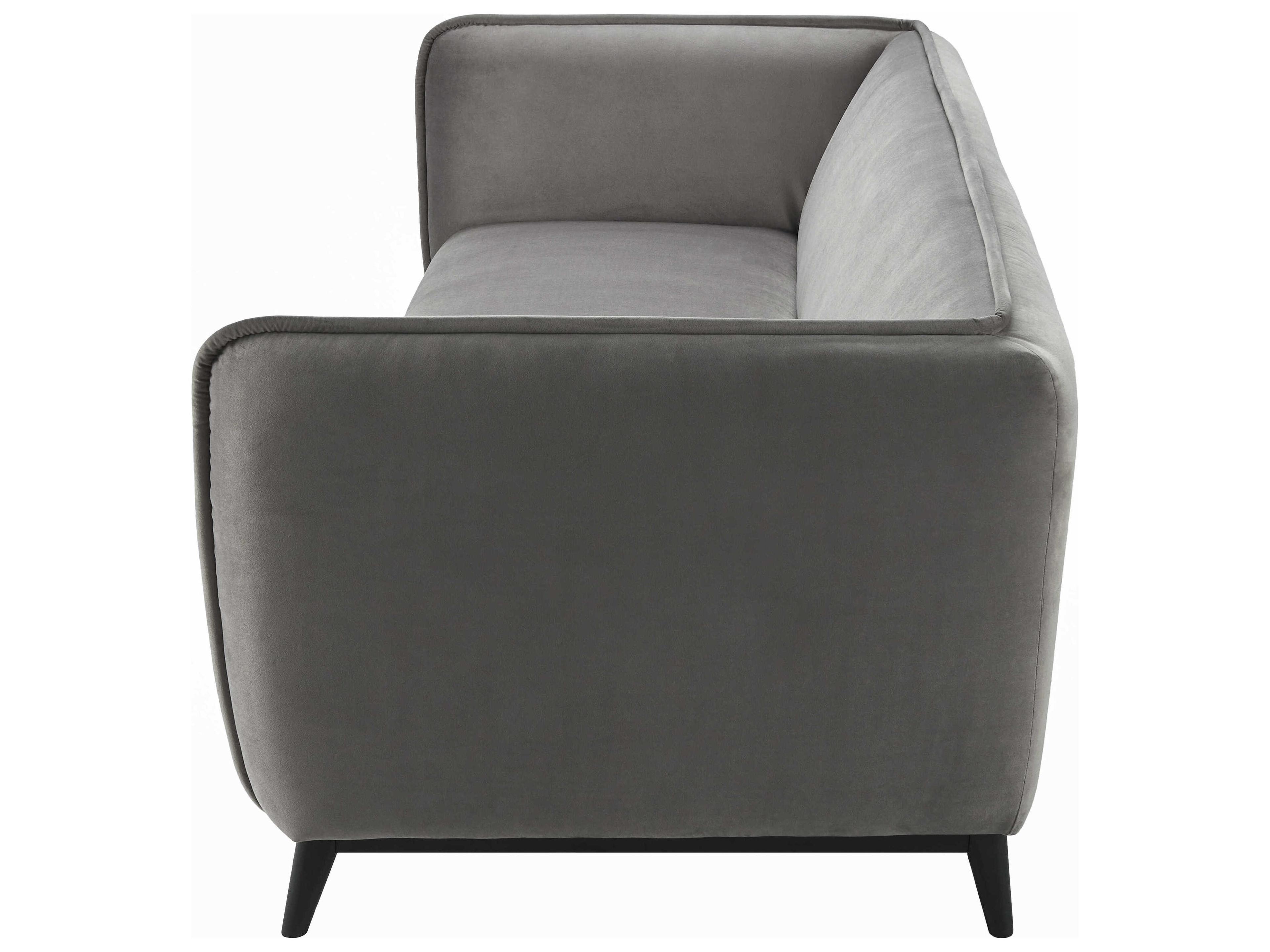 Surya Bruce Gray Black Upholstered Sofa