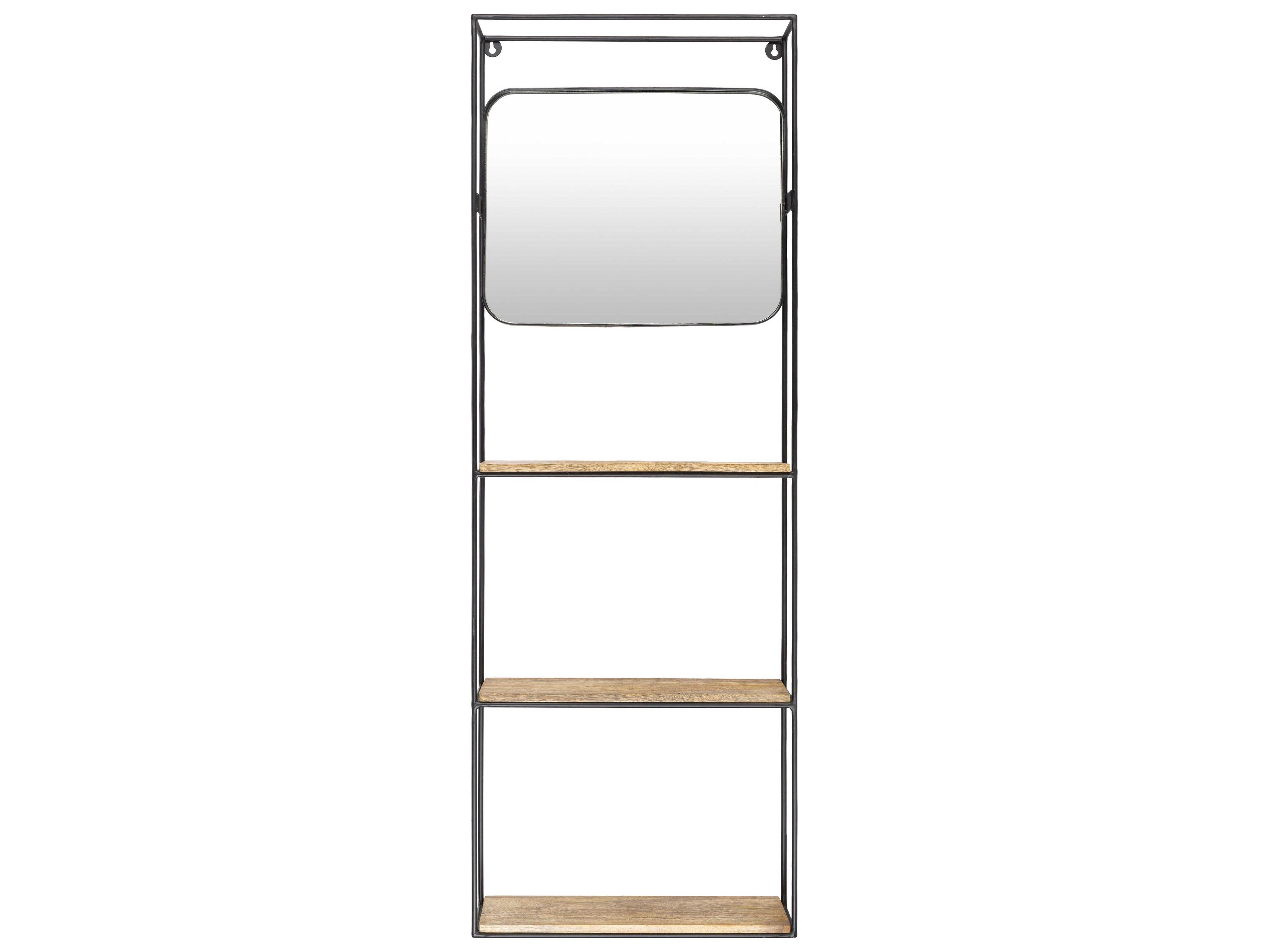 Surya Bronx Black Wall Mirror