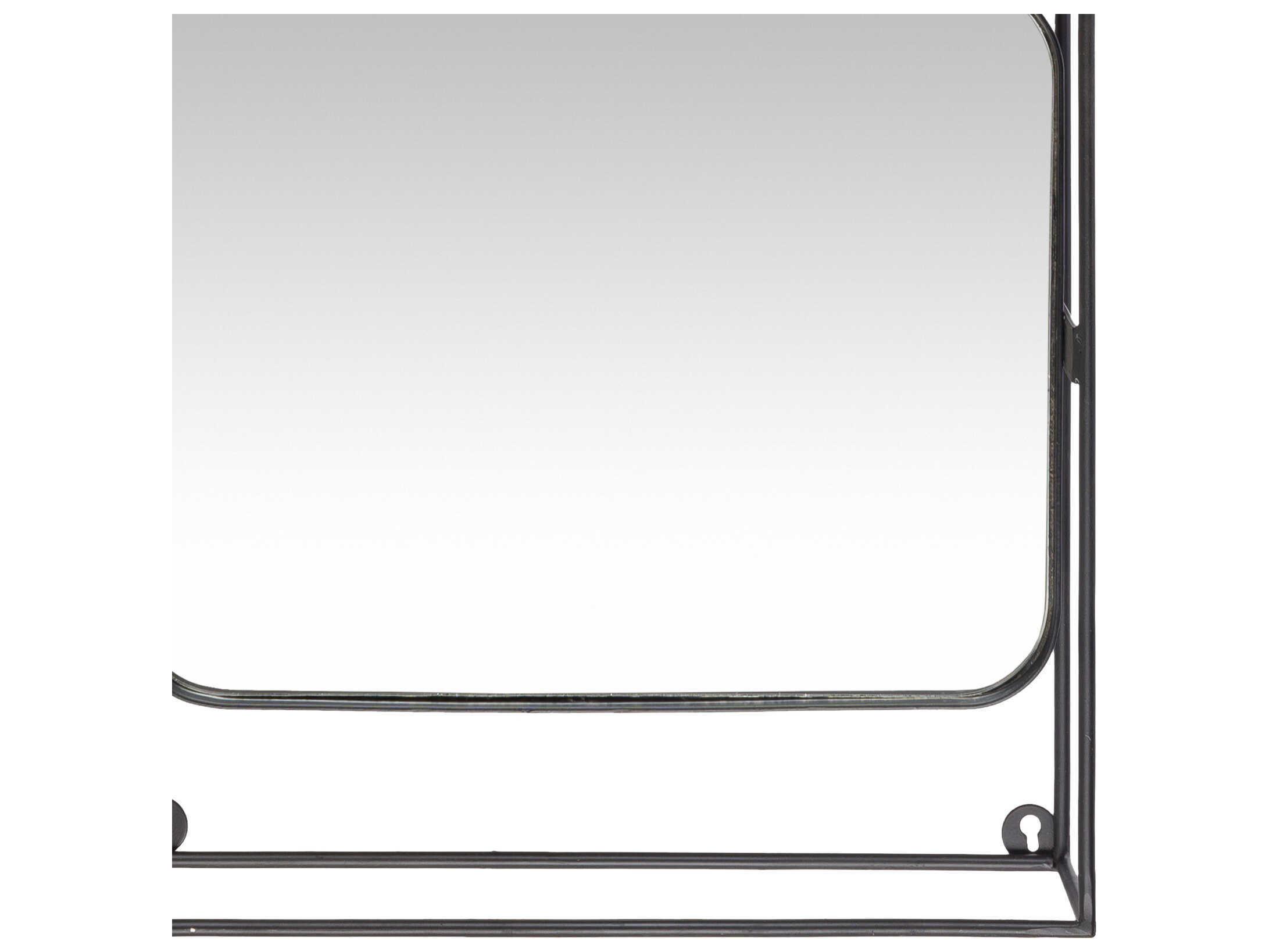 Surya Bronx Black Wall Mirror