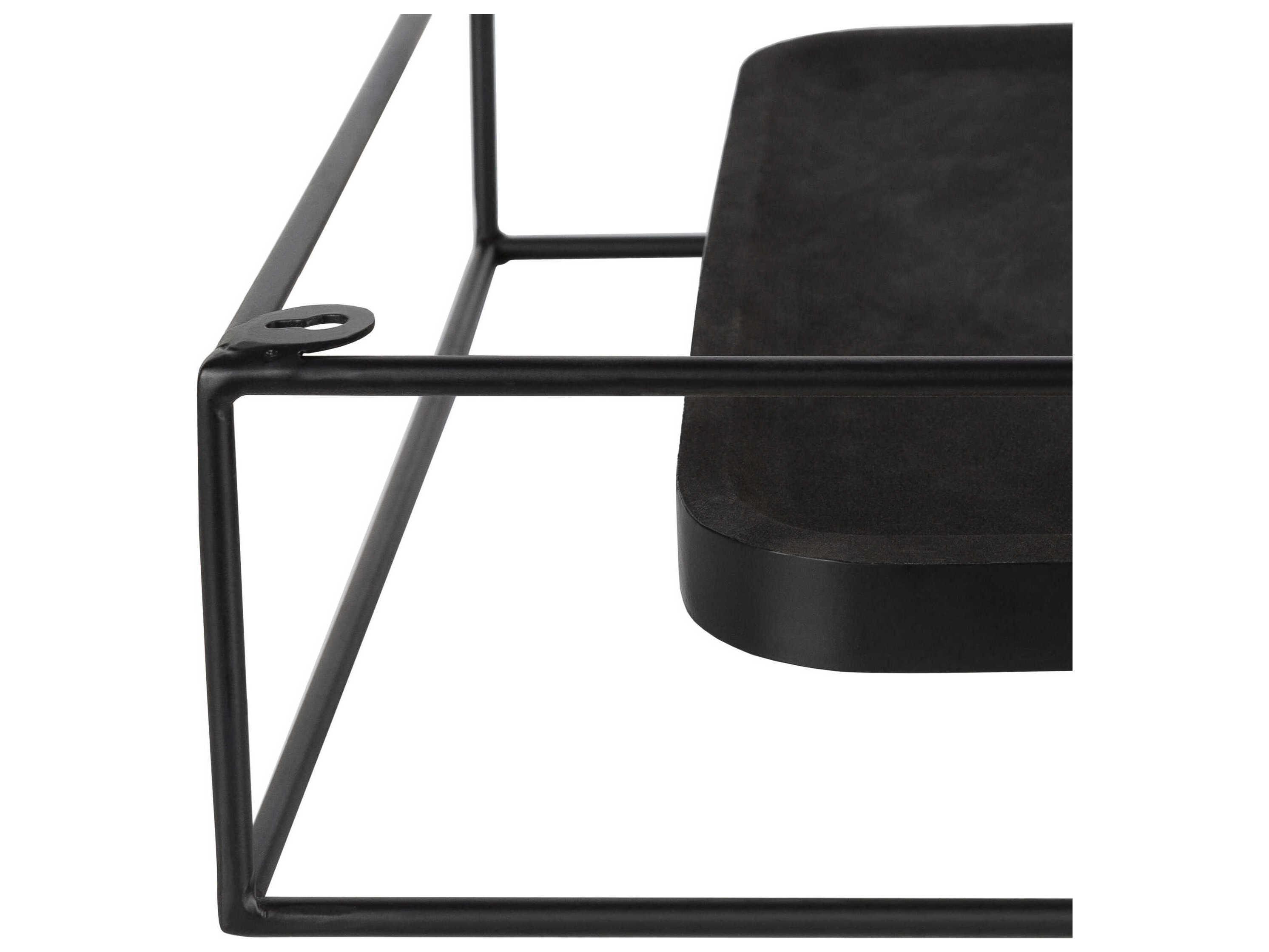 Surya Bronx Black Wall Mirror