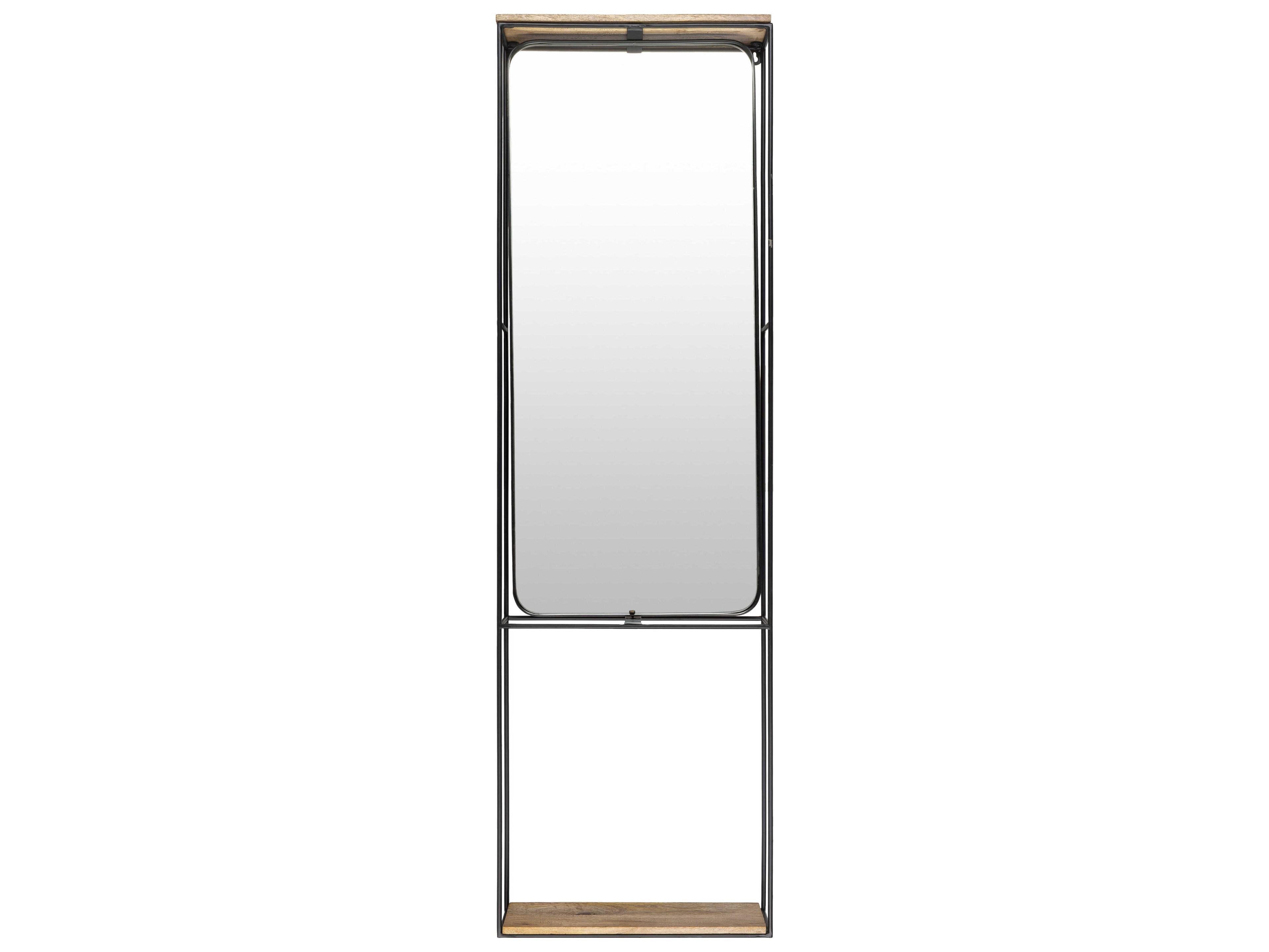 Surya Bronx Black Wall Mirror