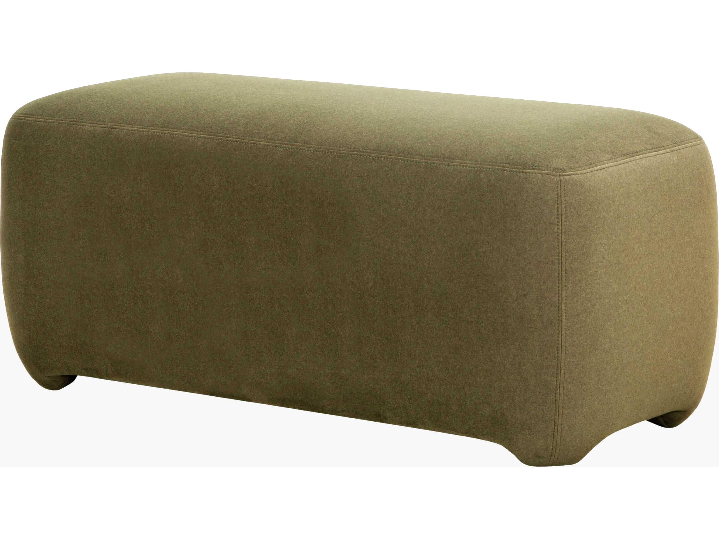 Surya Brynn Olive Green Upholstered Accent Bench