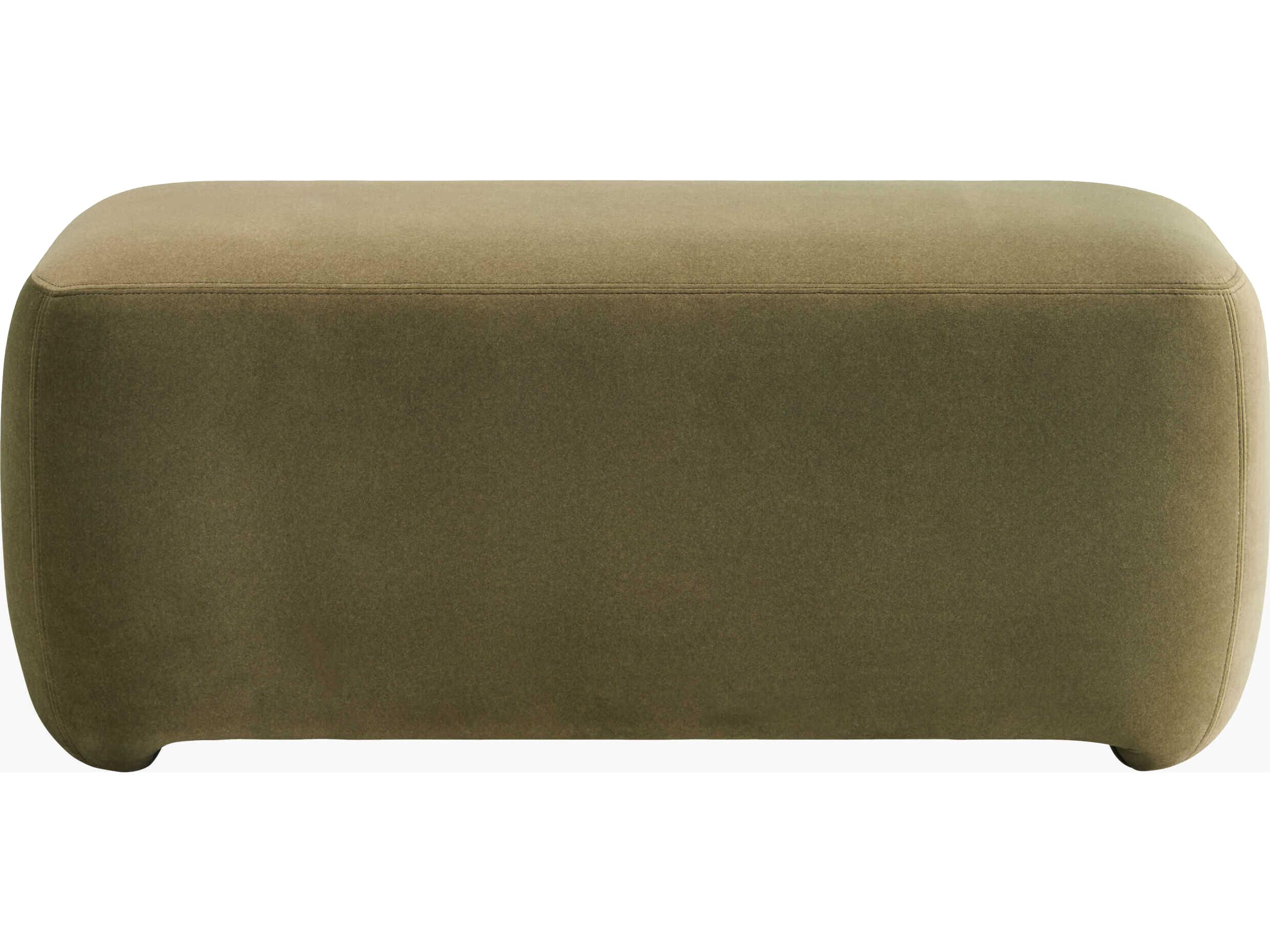 Surya Brynn Olive Green Upholstered Accent Bench