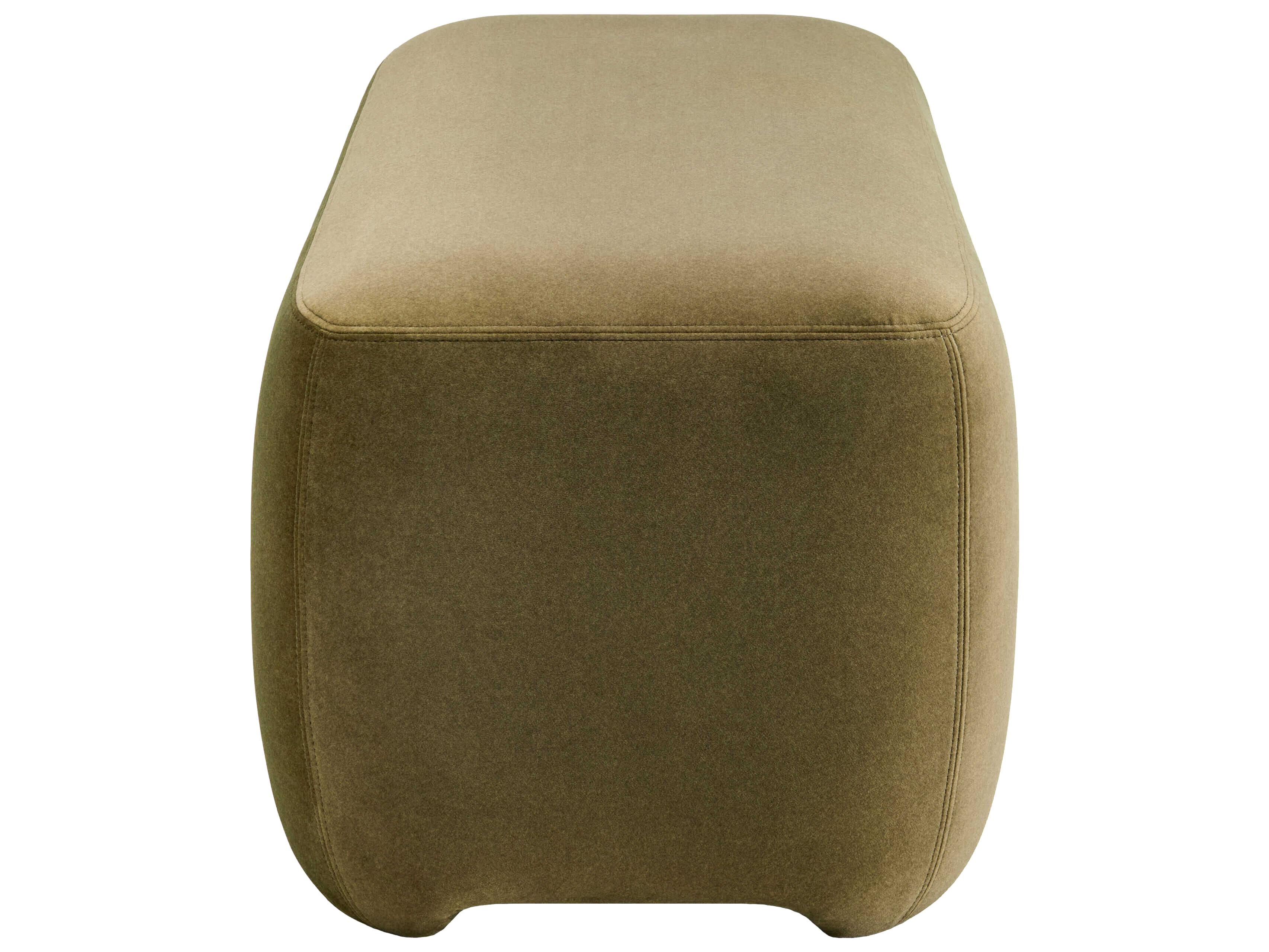 Surya Brynn Olive Green Upholstered Accent Bench