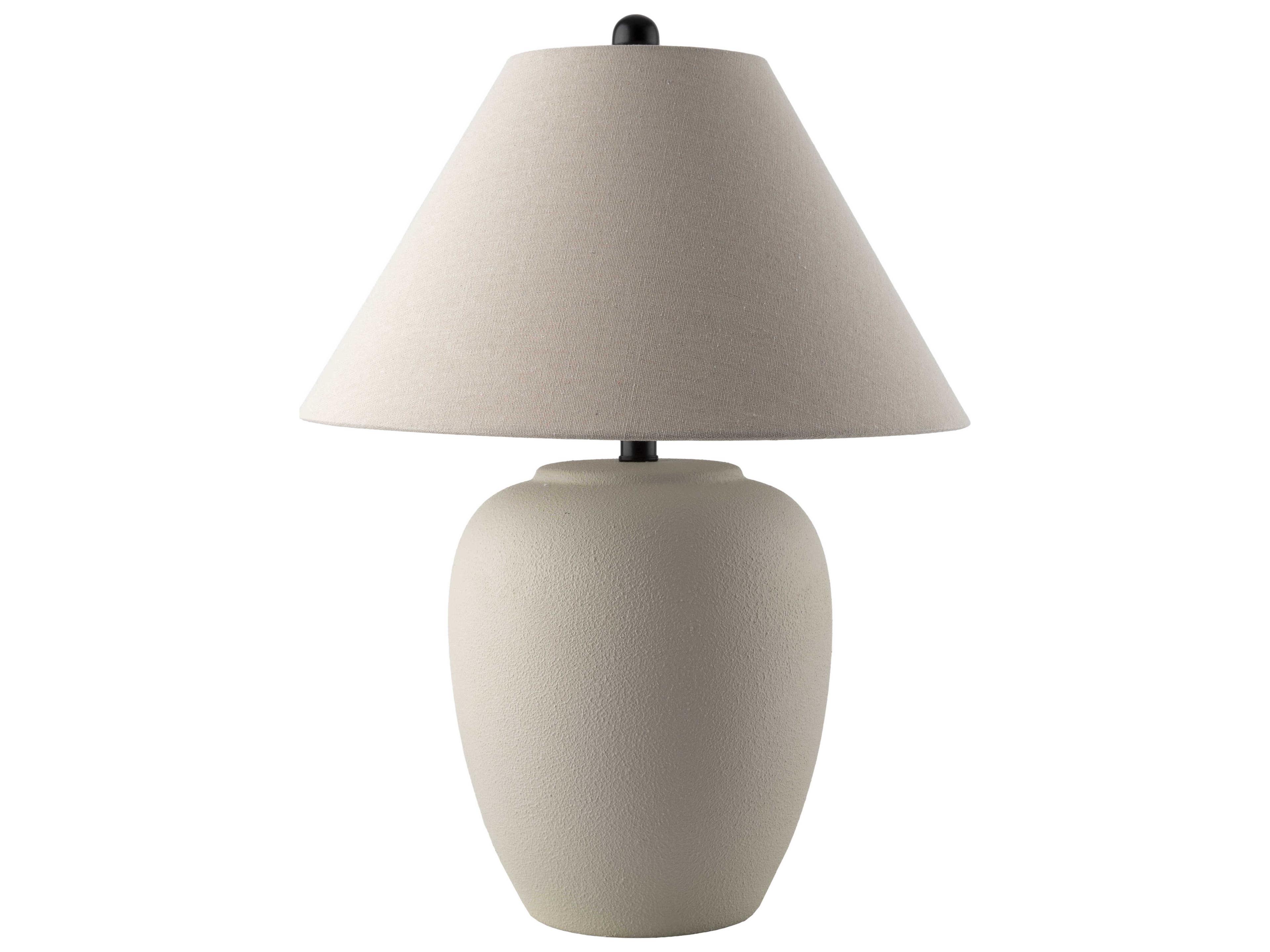 Surya Bastille White Table Lamp