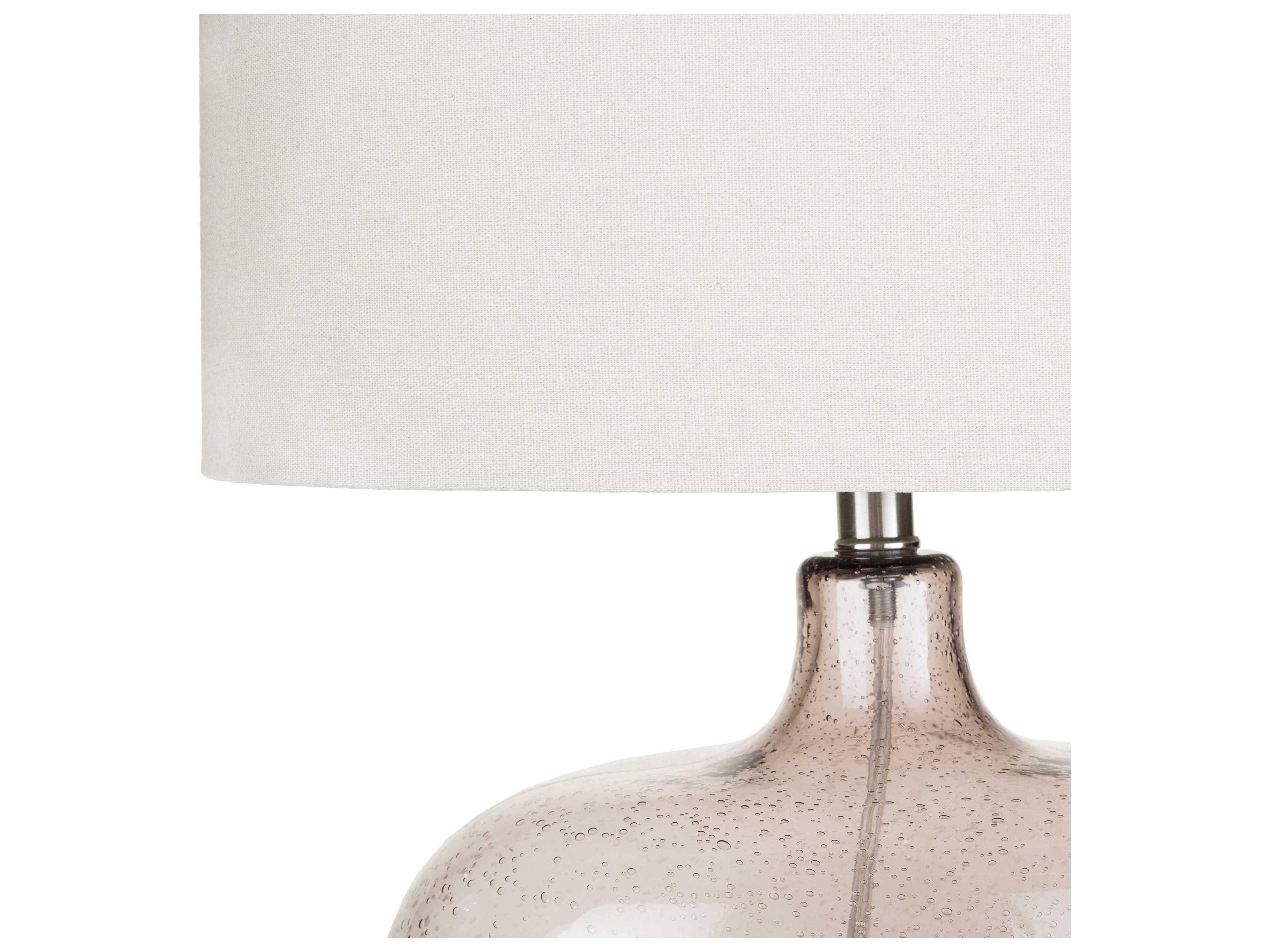 Surya Bentley Gray Ivory Linen Buffet Lamp
