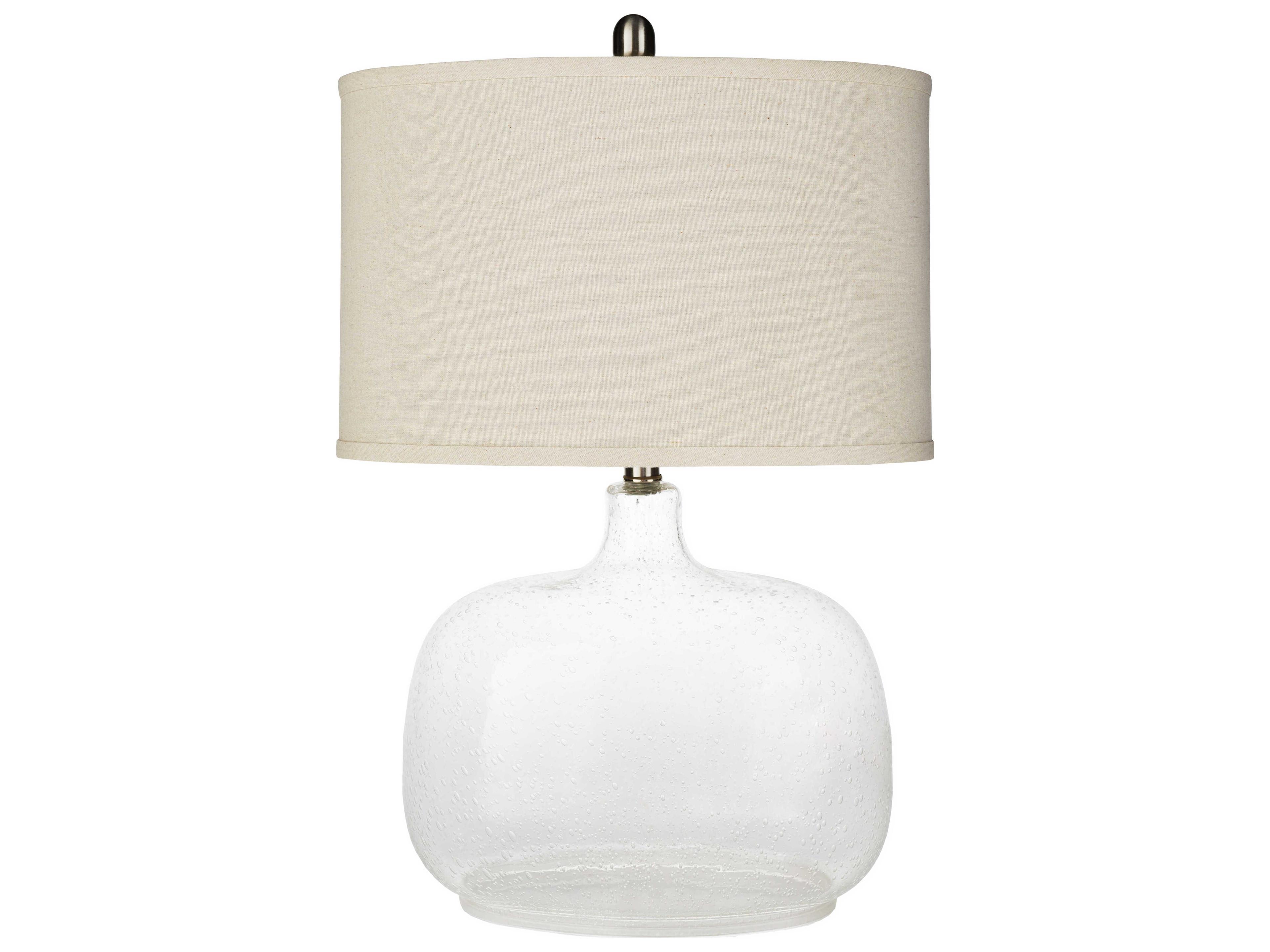 Surya Bentley Clear Beige Linen Polyester Buffet Lamp