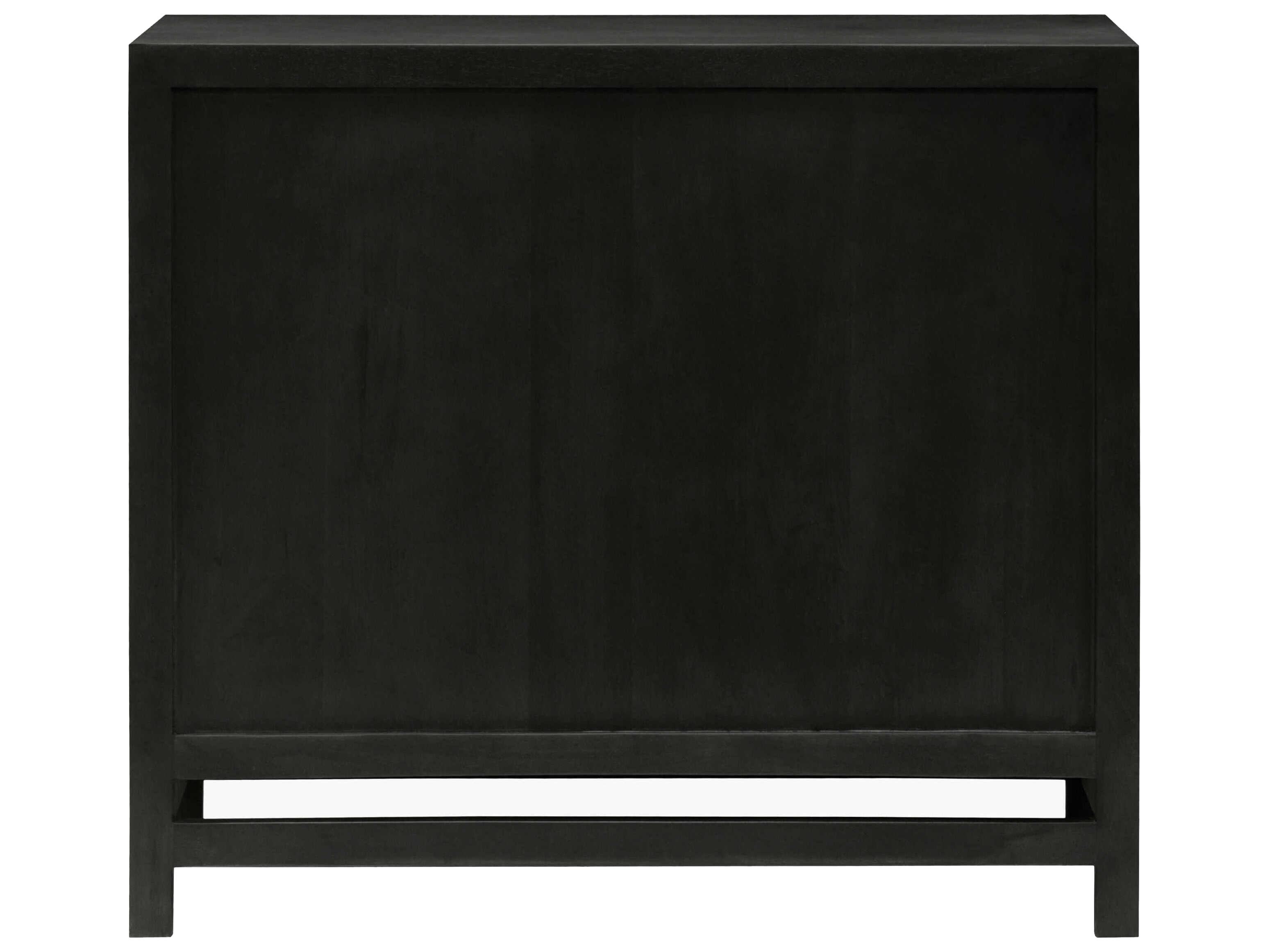 Surya Byron Black Mango Wood Accent Cabinet