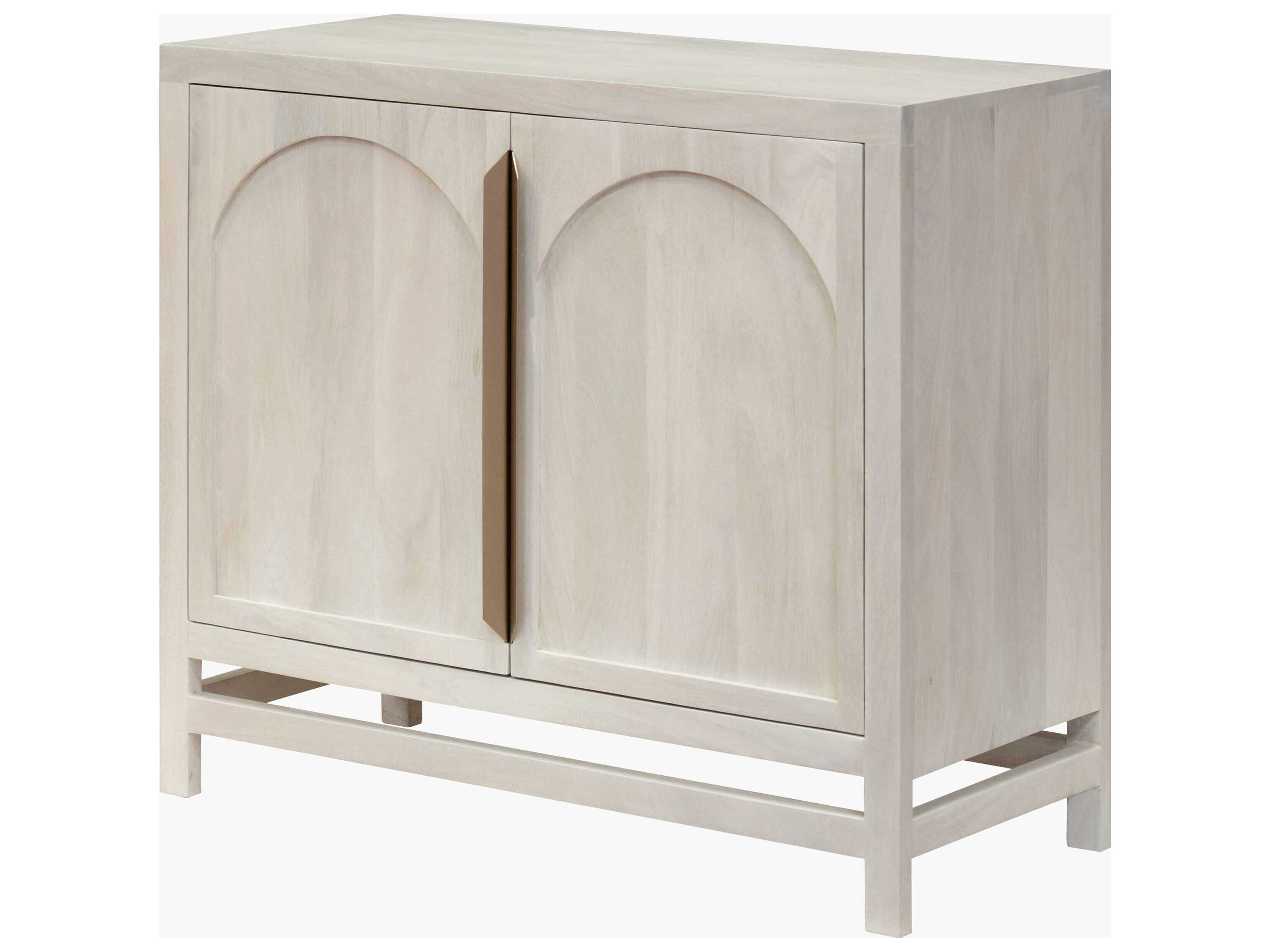 Surya Byron White Mango Wood Accent Cabinet