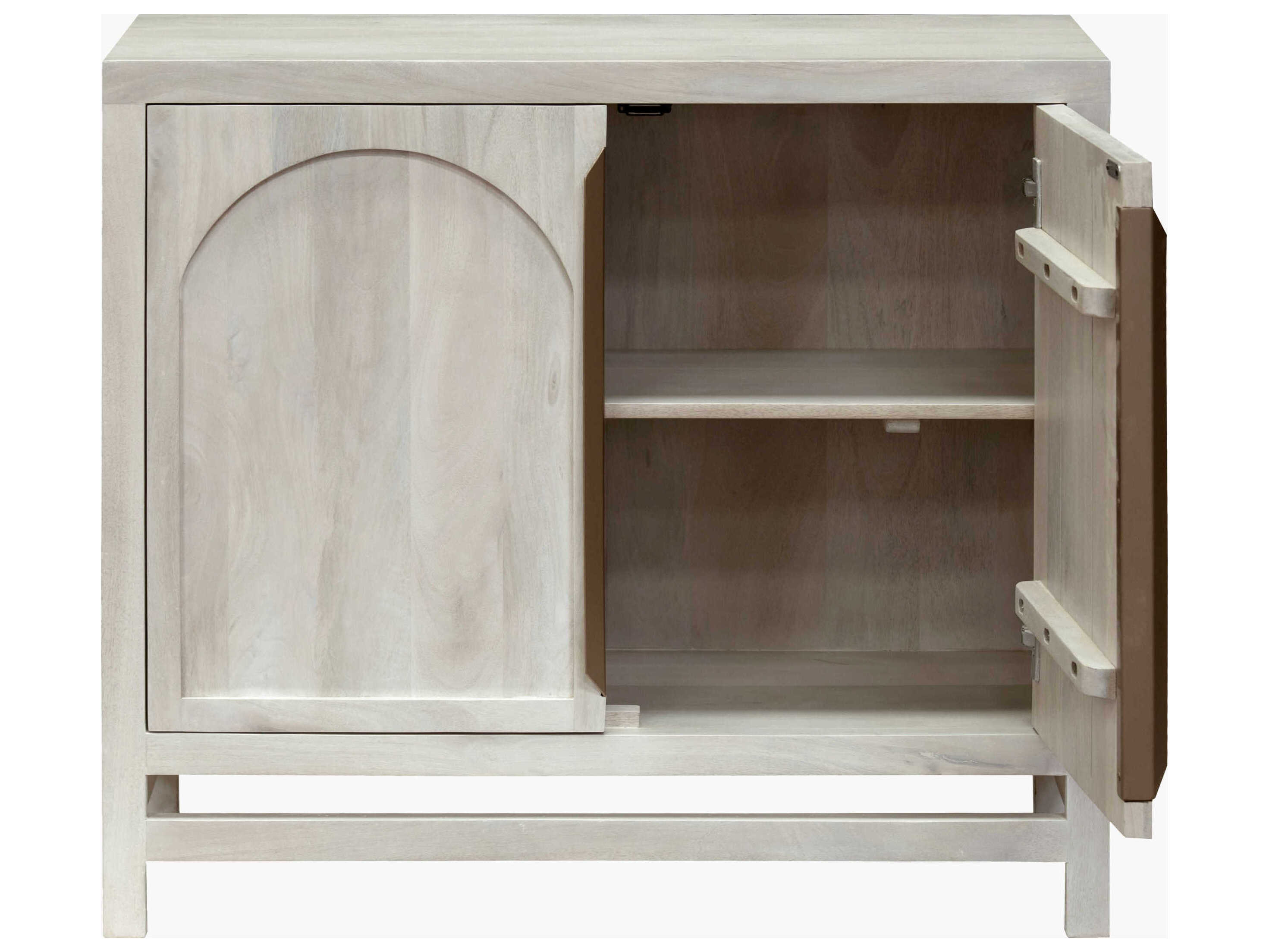 Surya Byron White Mango Wood Accent Cabinet