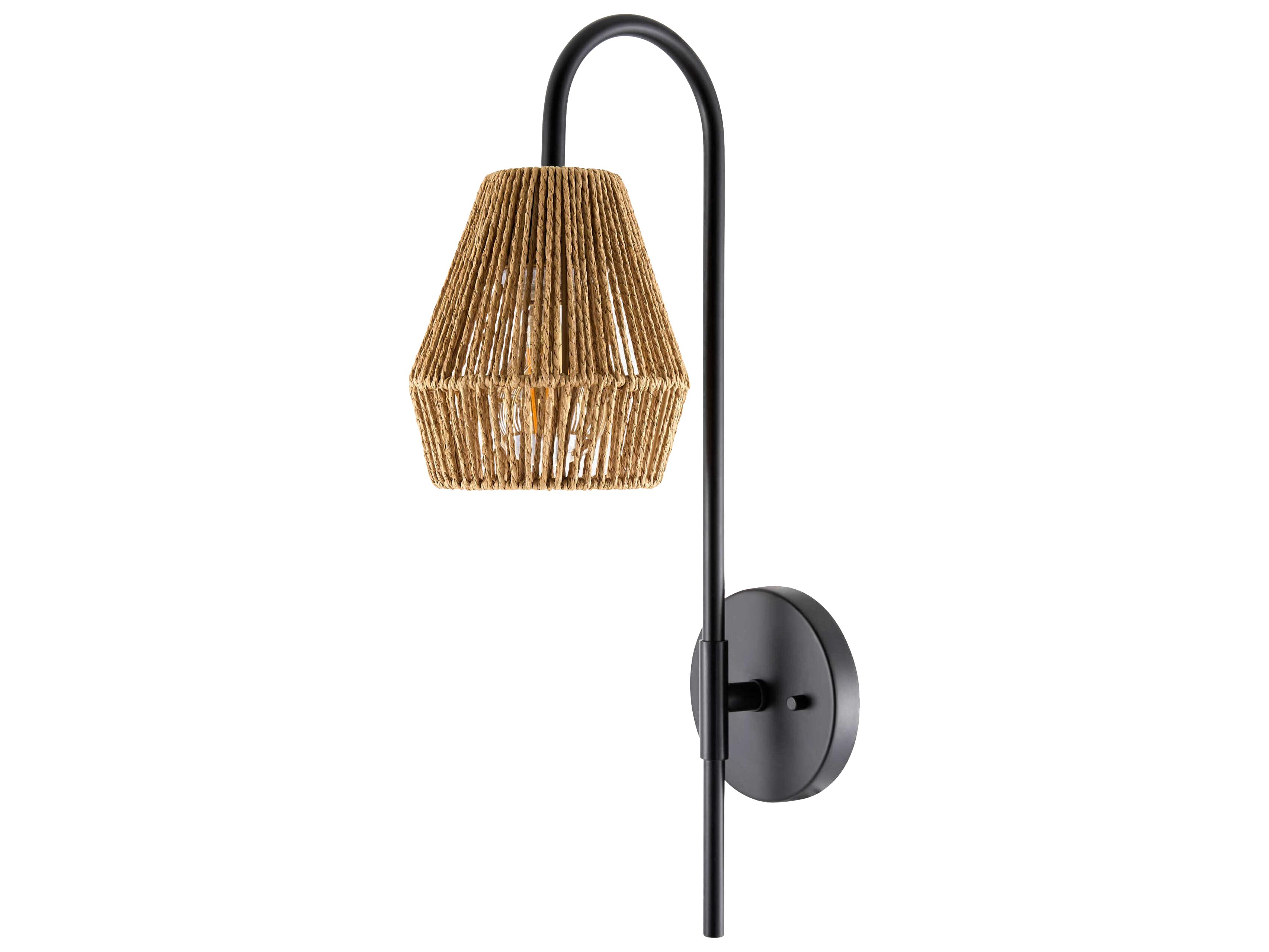 Surya Bezas 1-Light Black Wall Sconce