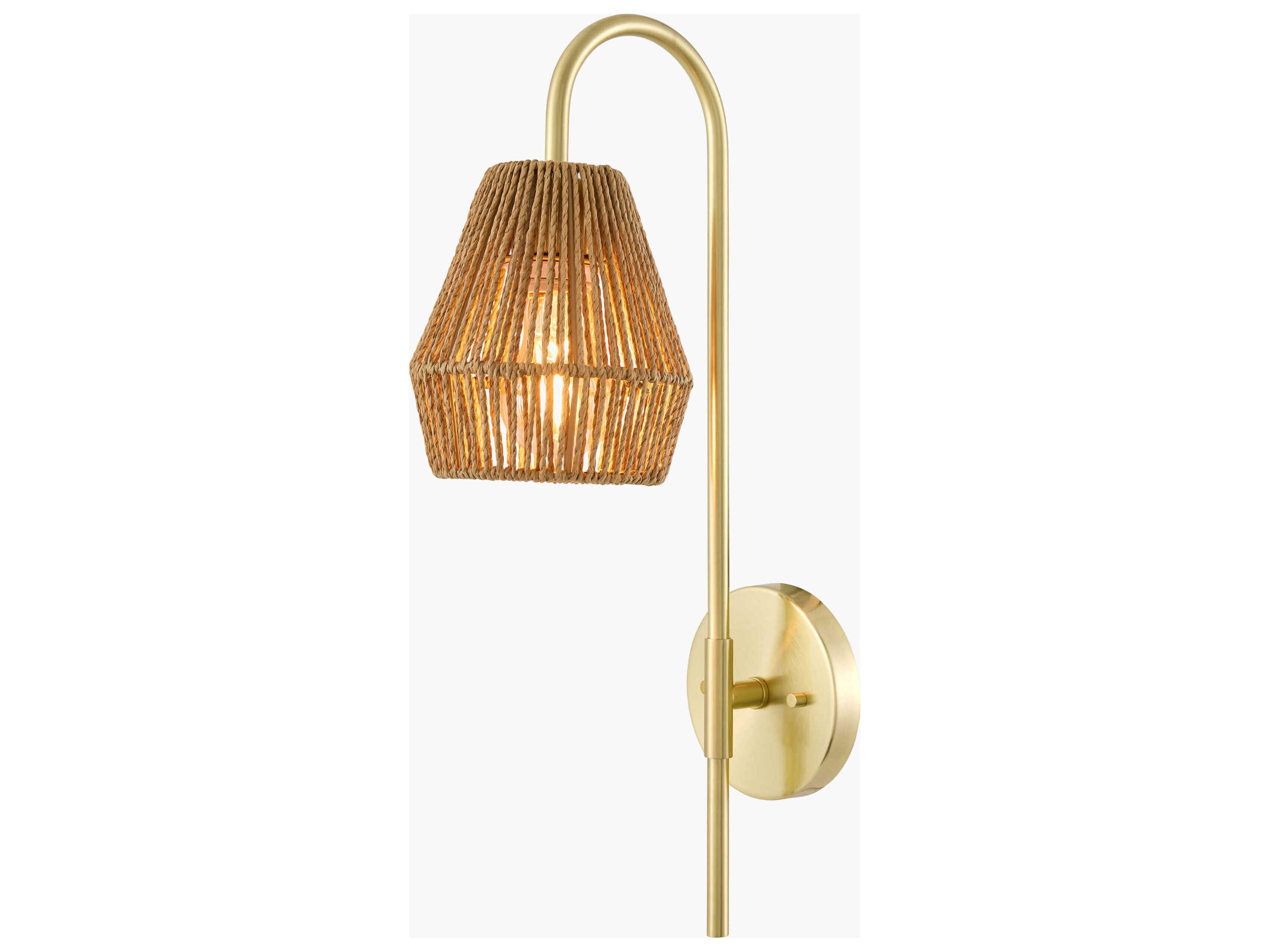 Surya Bezas 1-Light Metallic Gold Wall Sconce