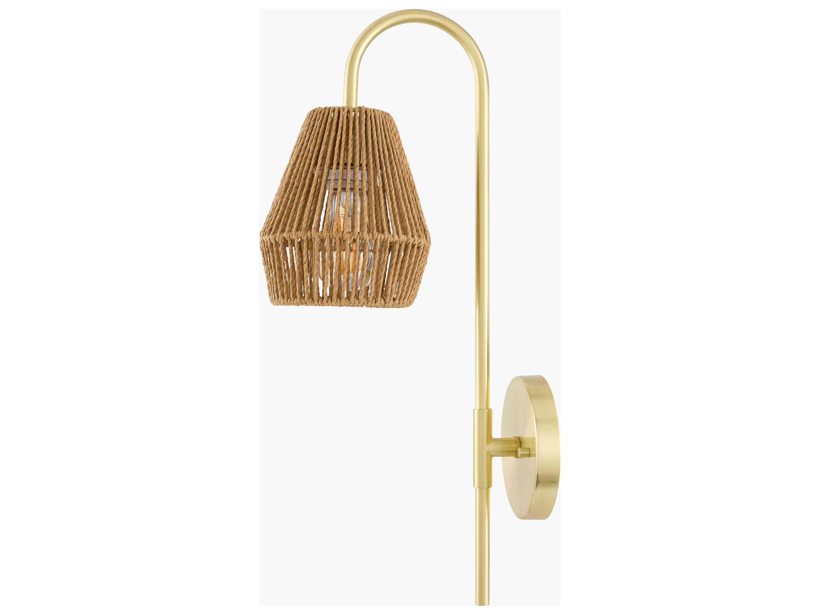 Surya Bezas 1-Light Metallic Gold Wall Sconce