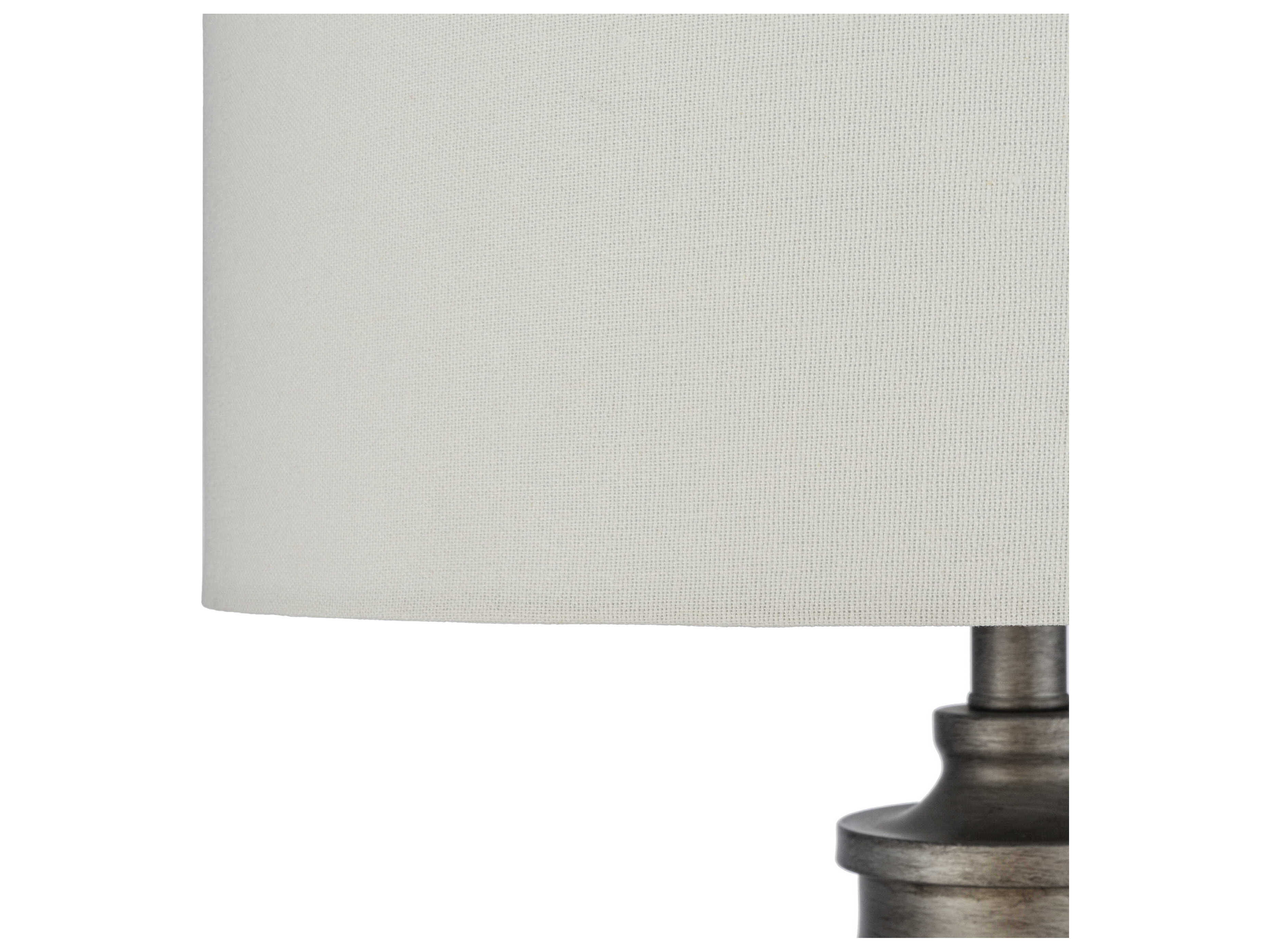 Surya Bizzy Brown Ivory Linen Traditional Buffet Lamp