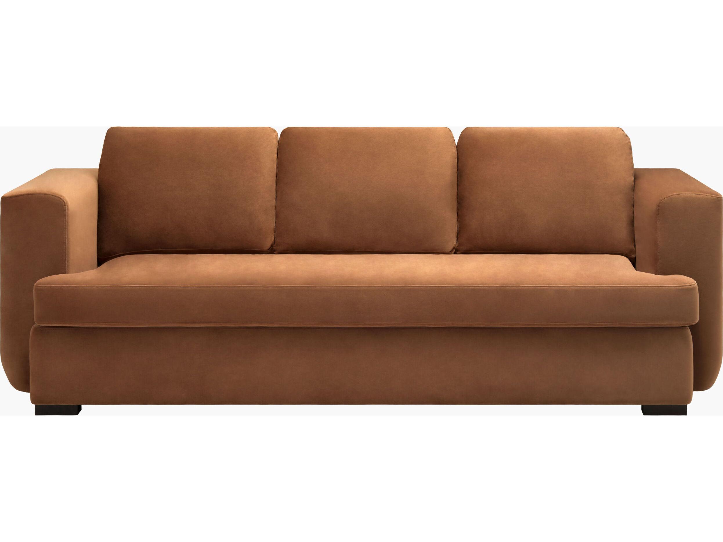 Surya Cahill Charcoal Brown Upholstered Sofa