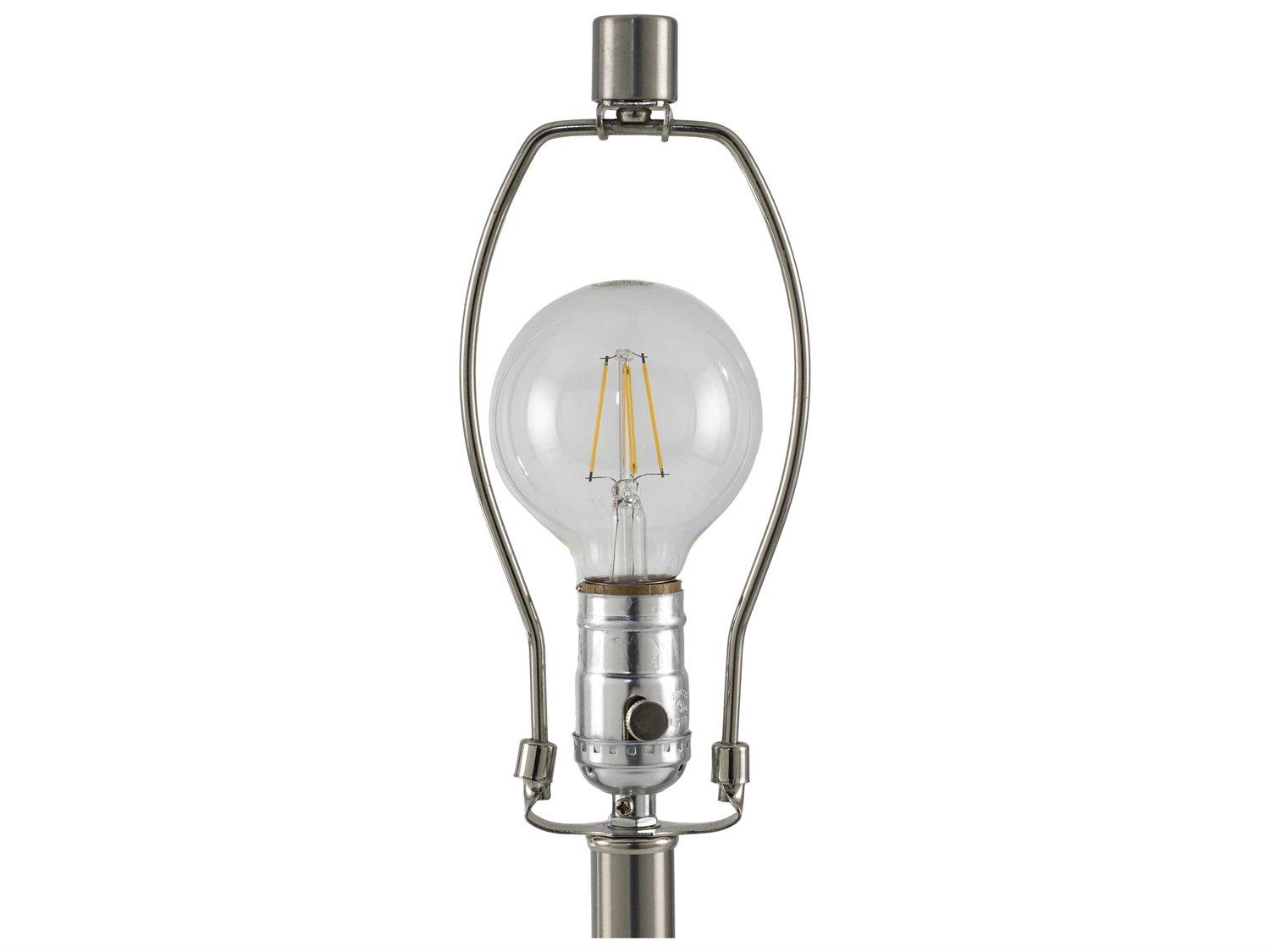 Surya Carina White Linen Buffet Lamp