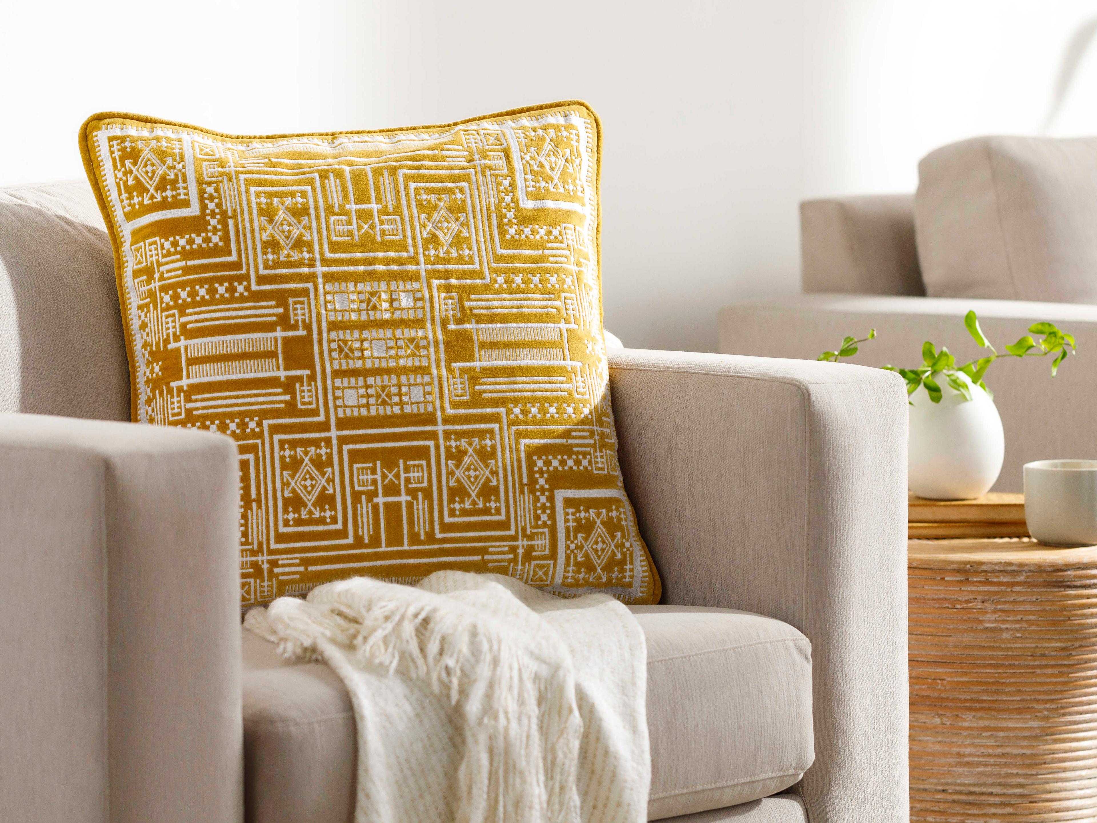 Surya Camaxtli Mustard Pillow