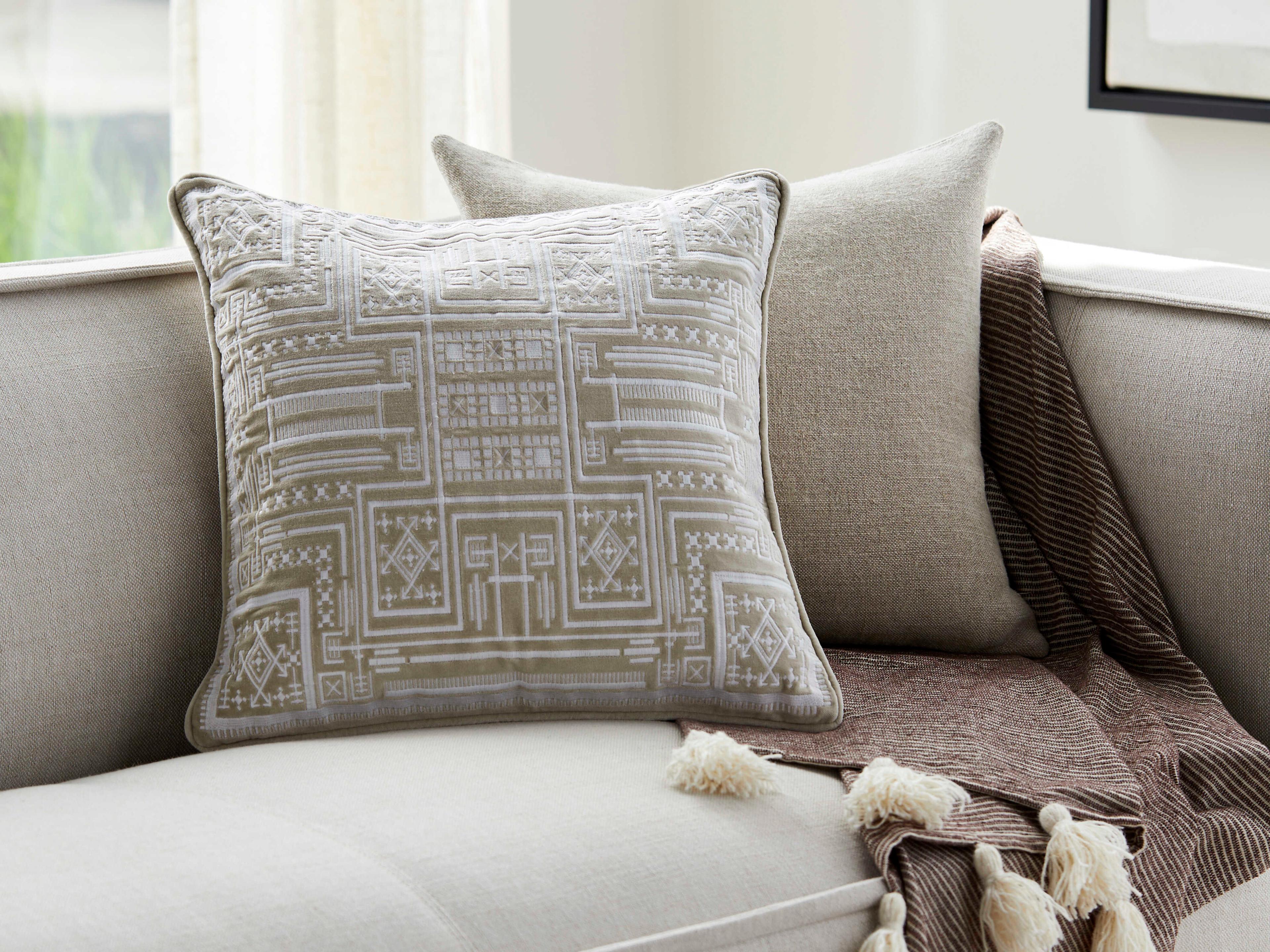 Surya Camaxtli Beige Pillow