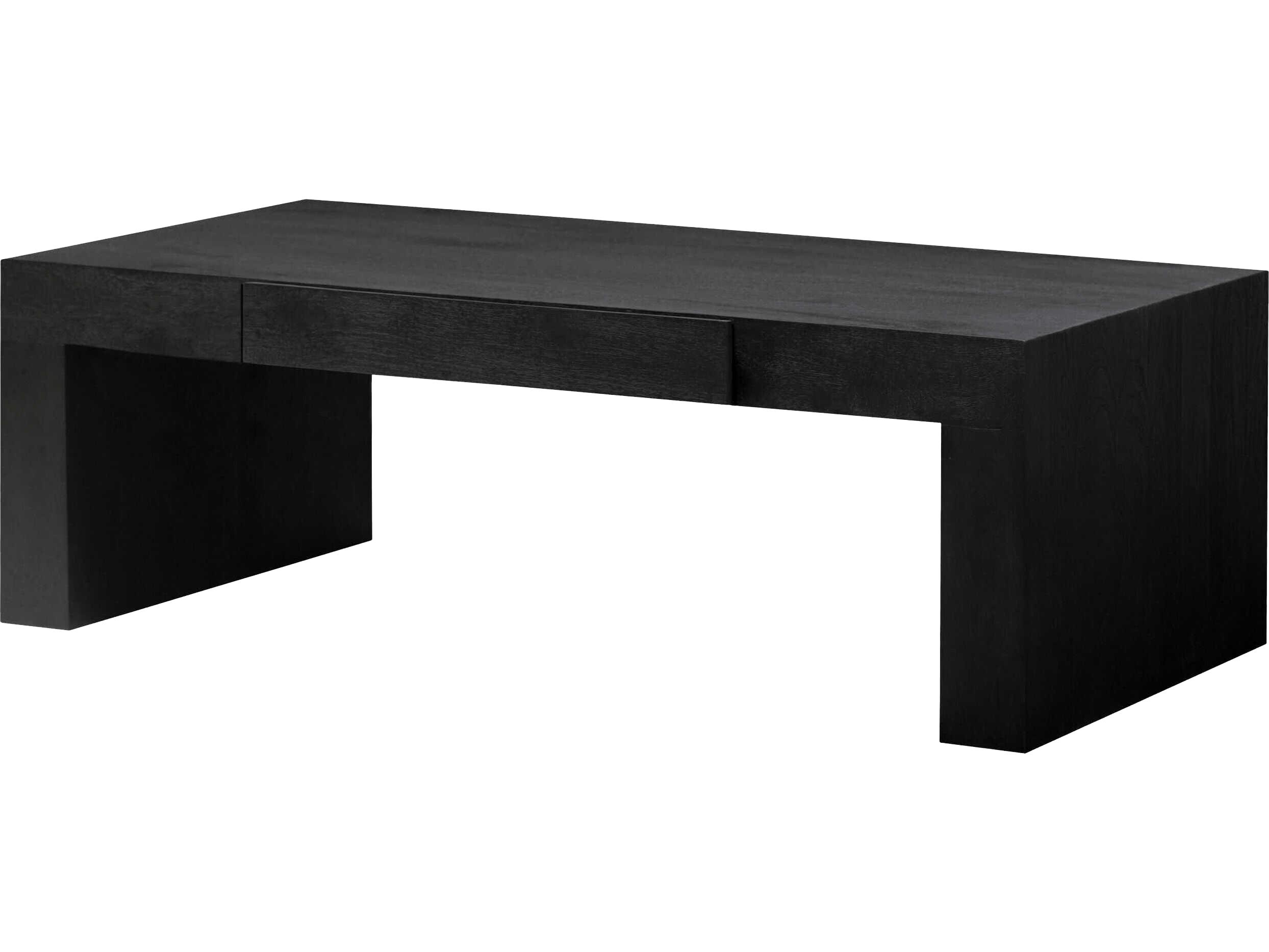 Surya Coburn Rectangular Wood Black Coffee Table