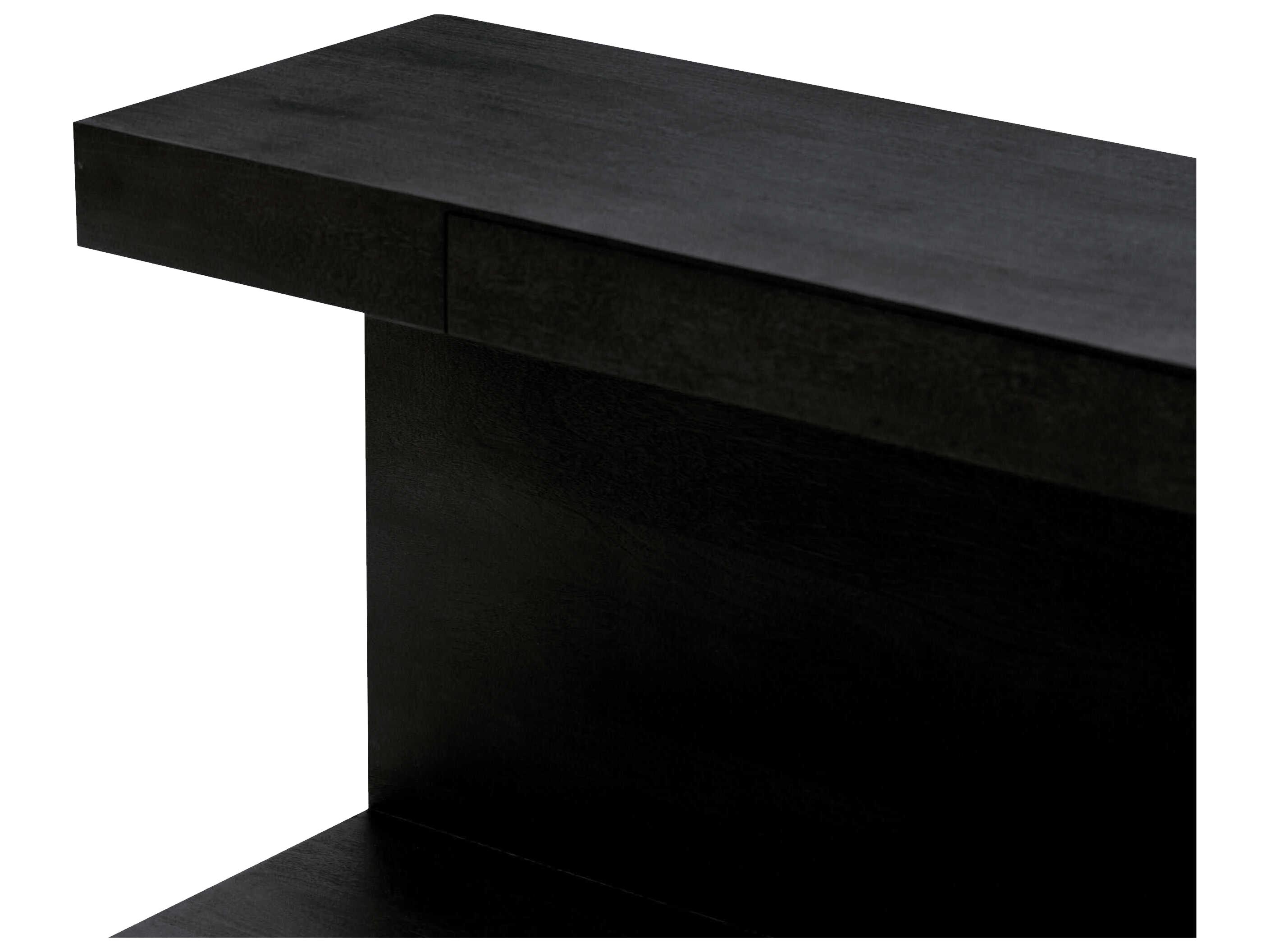 Surya Coburn Rectangular Wood Black Console Table